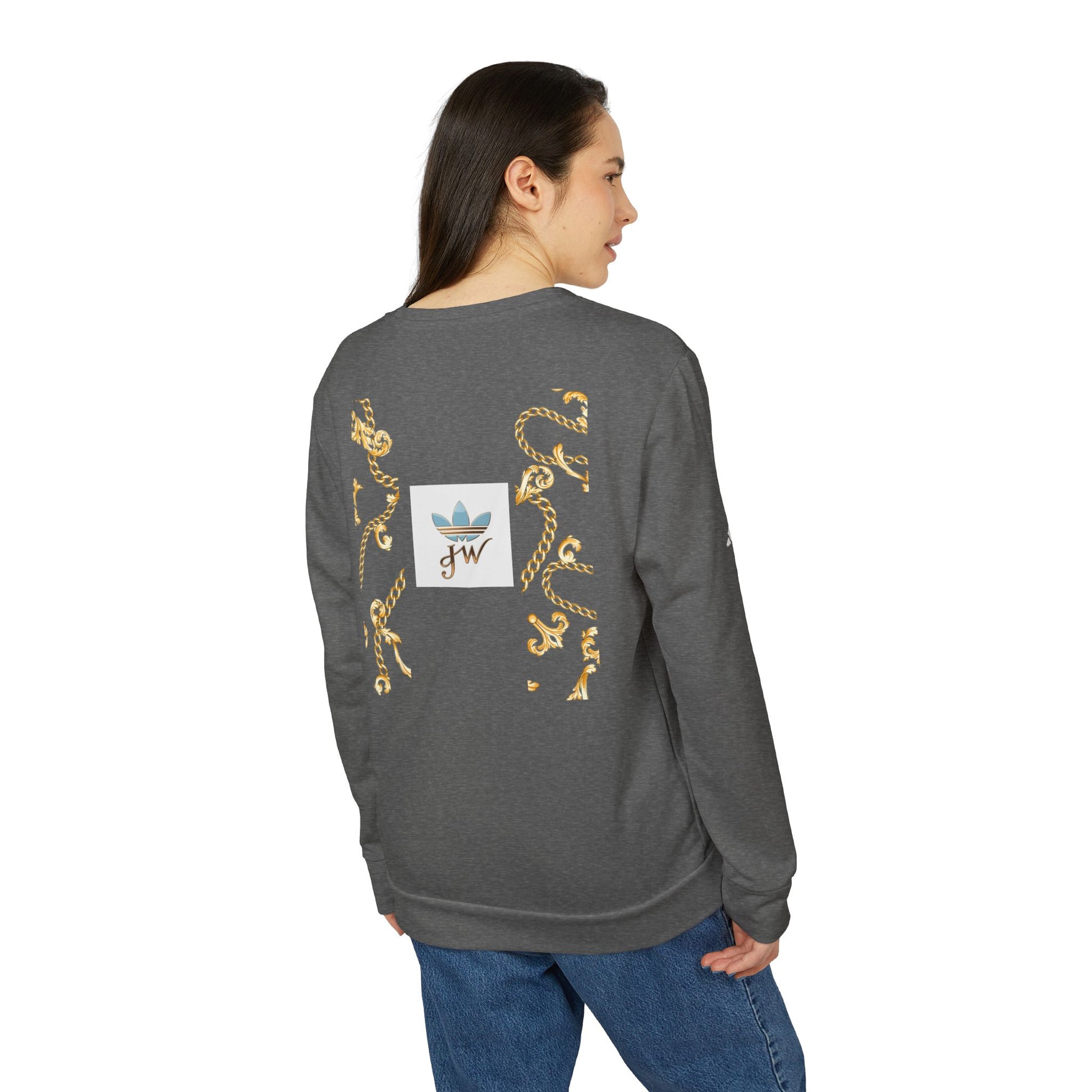Stylish Unisex Fleece Sweatshirt with Gold Design - JW Store
