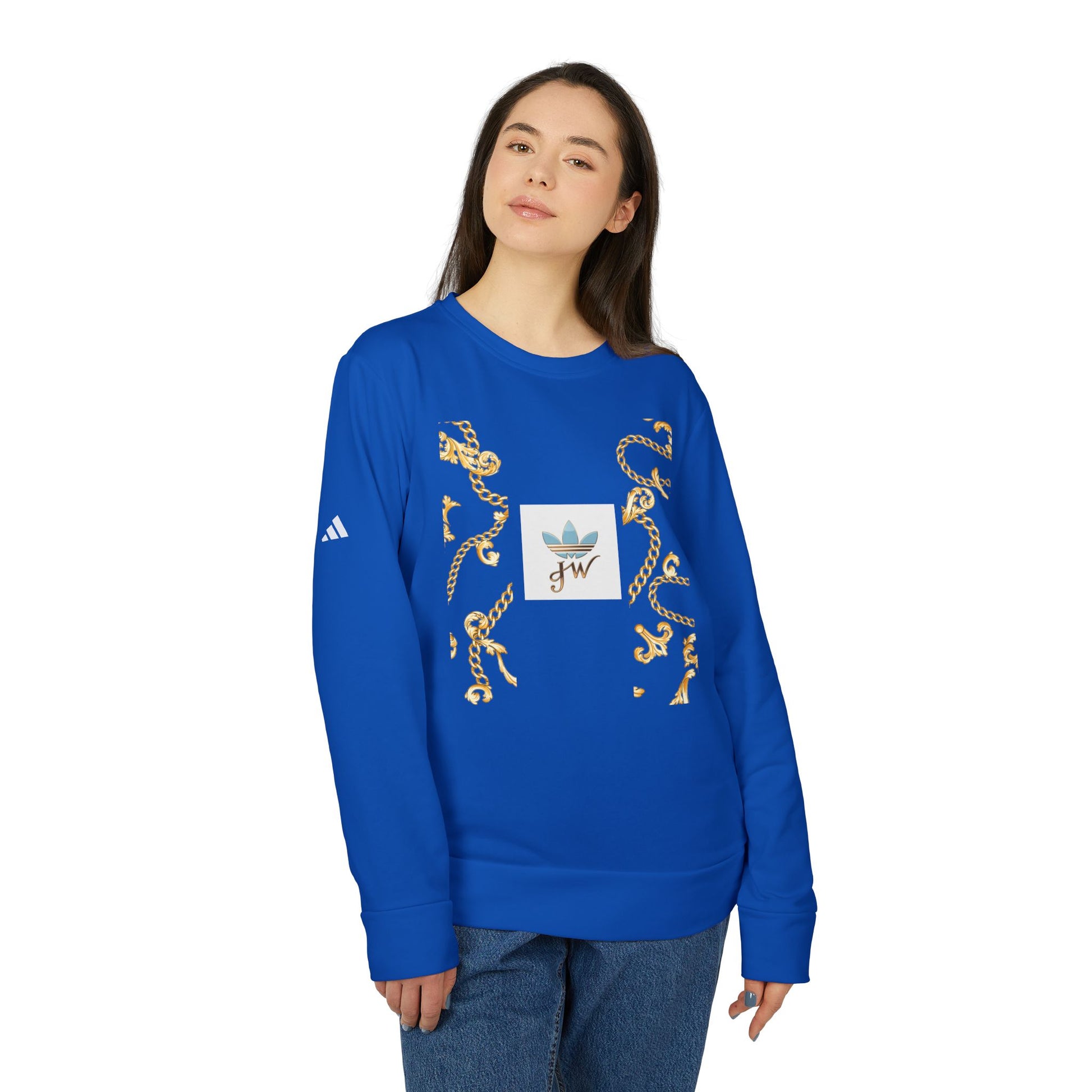 Stylish Unisex Fleece Sweatshirt with Gold Design - JW Store