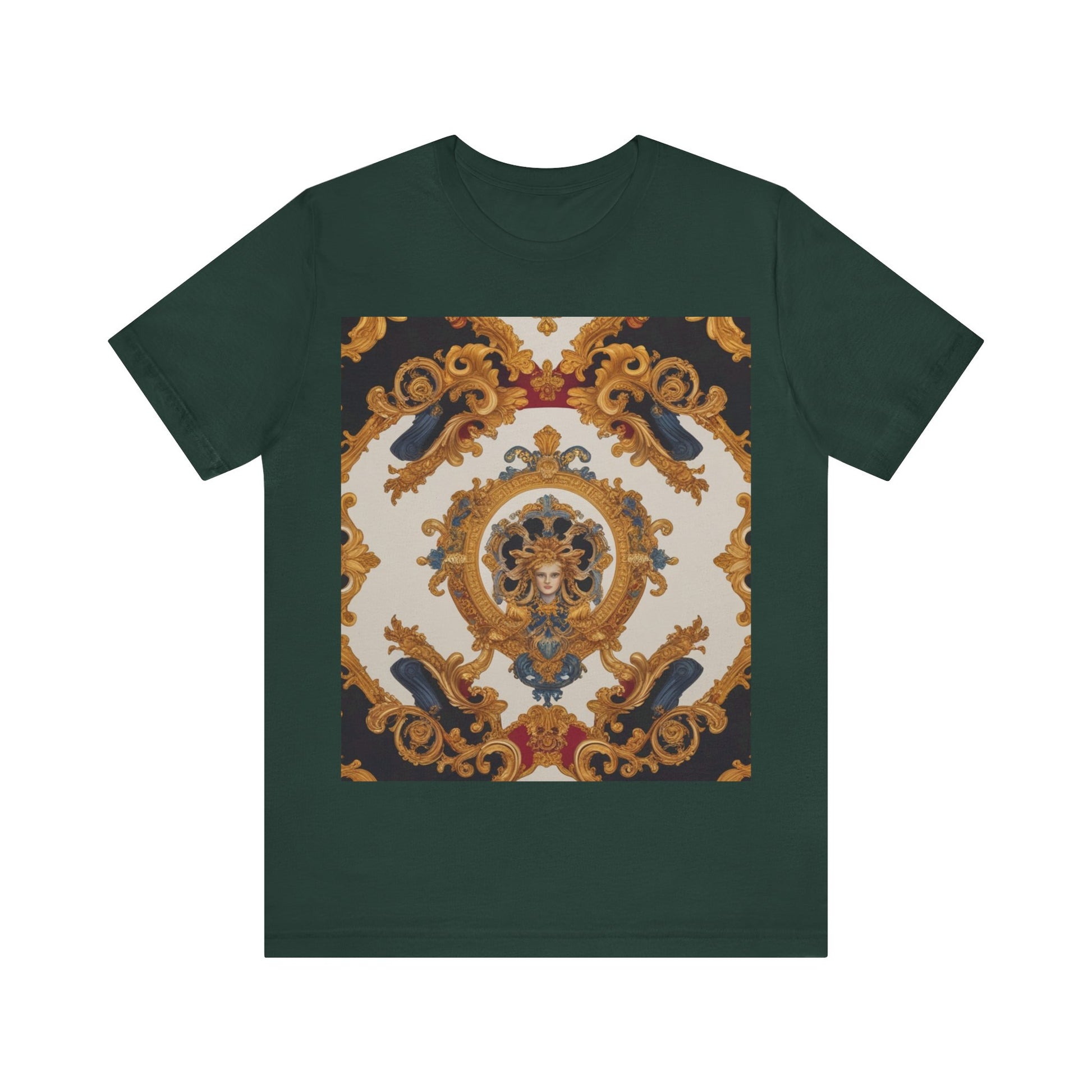 Elegant Baroque Style Graphic Tee - Unisex Short Sleeve T-Shirt - JW Store