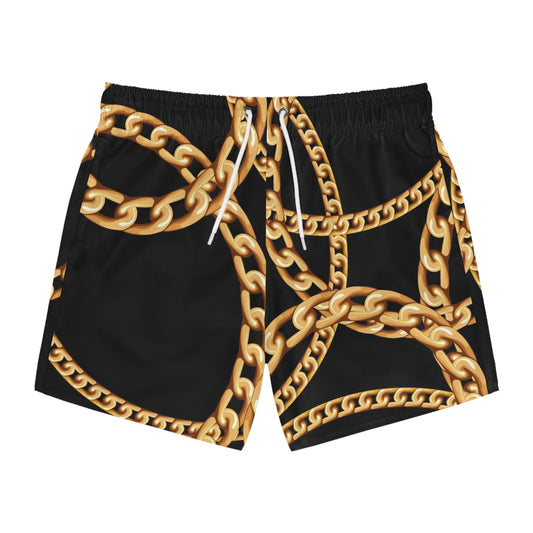 Gold Chain Swim Trunks - Trendy Beachwear for Summer Fun - JW Store