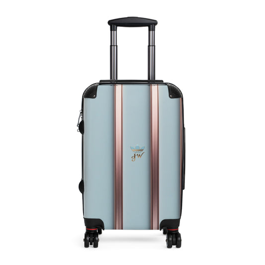 Stylish Hard-Shell Suitcase with Rose Gold Accents - JW Store