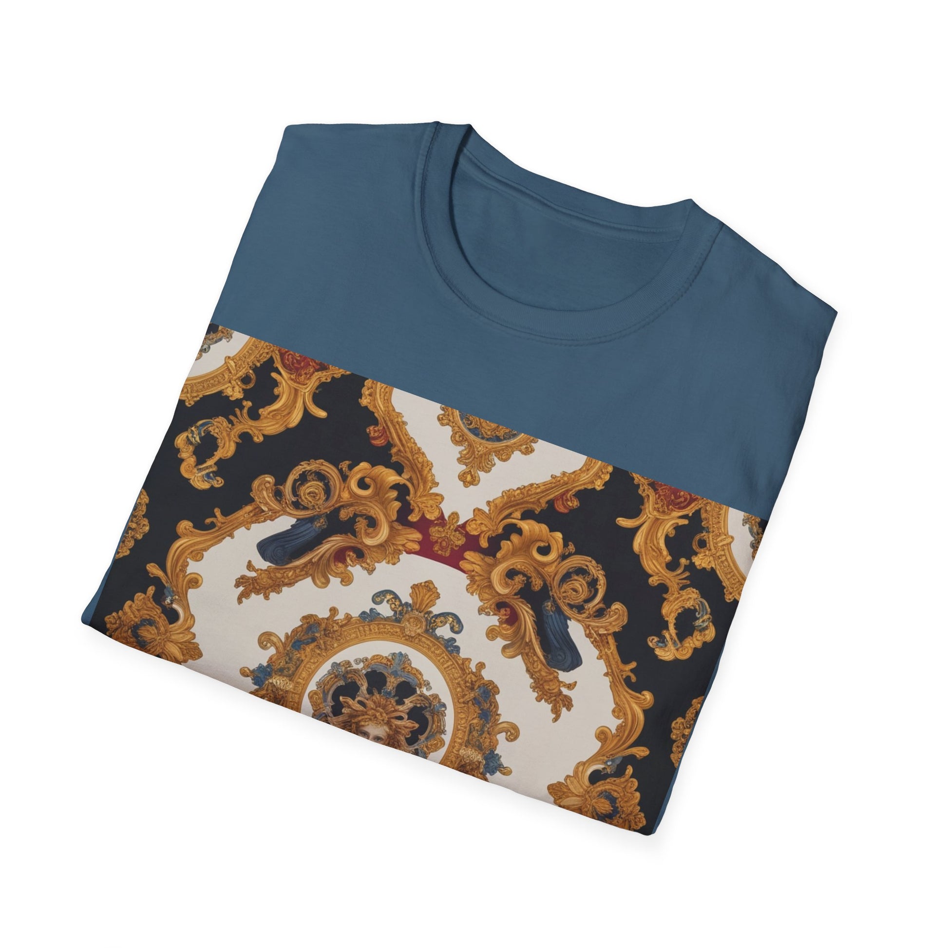 Elegant Vintage Print Unisex Softstyle T-Shirt - JW Store
