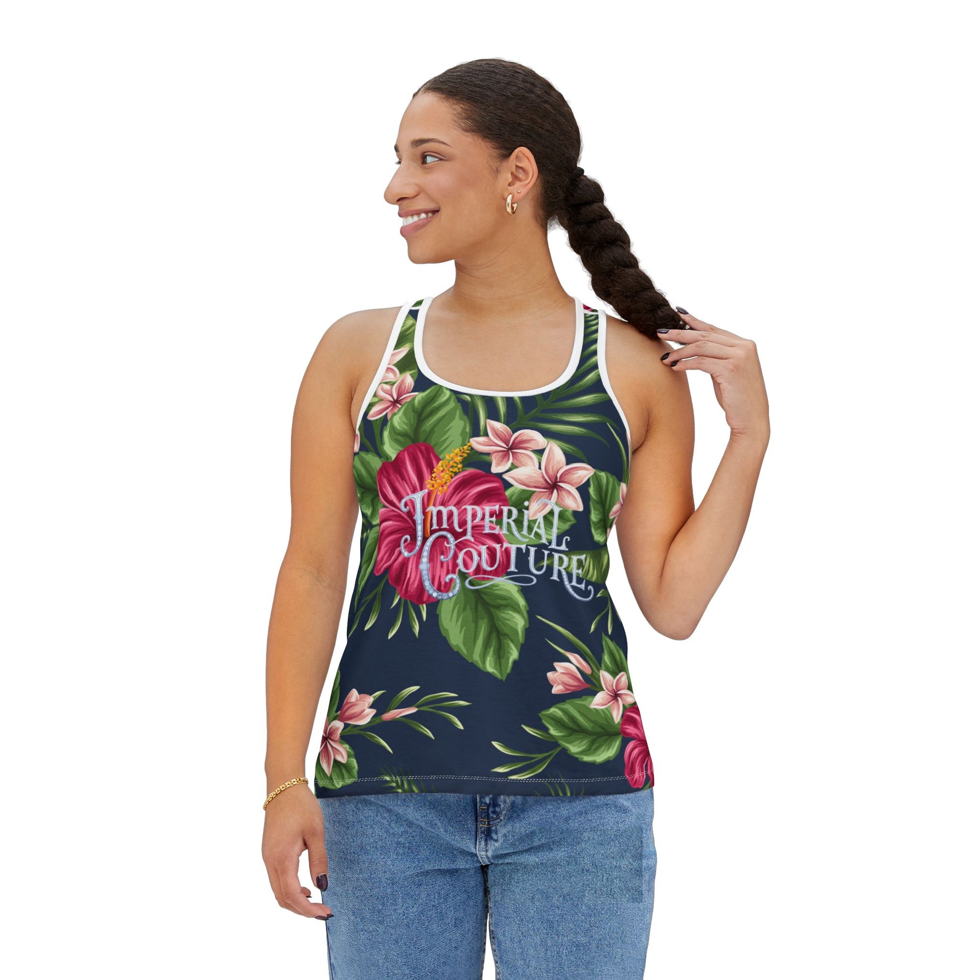 Tropical Floral Women's Tank Top - Summer Vibes, Imperial Couture Design - JW Store