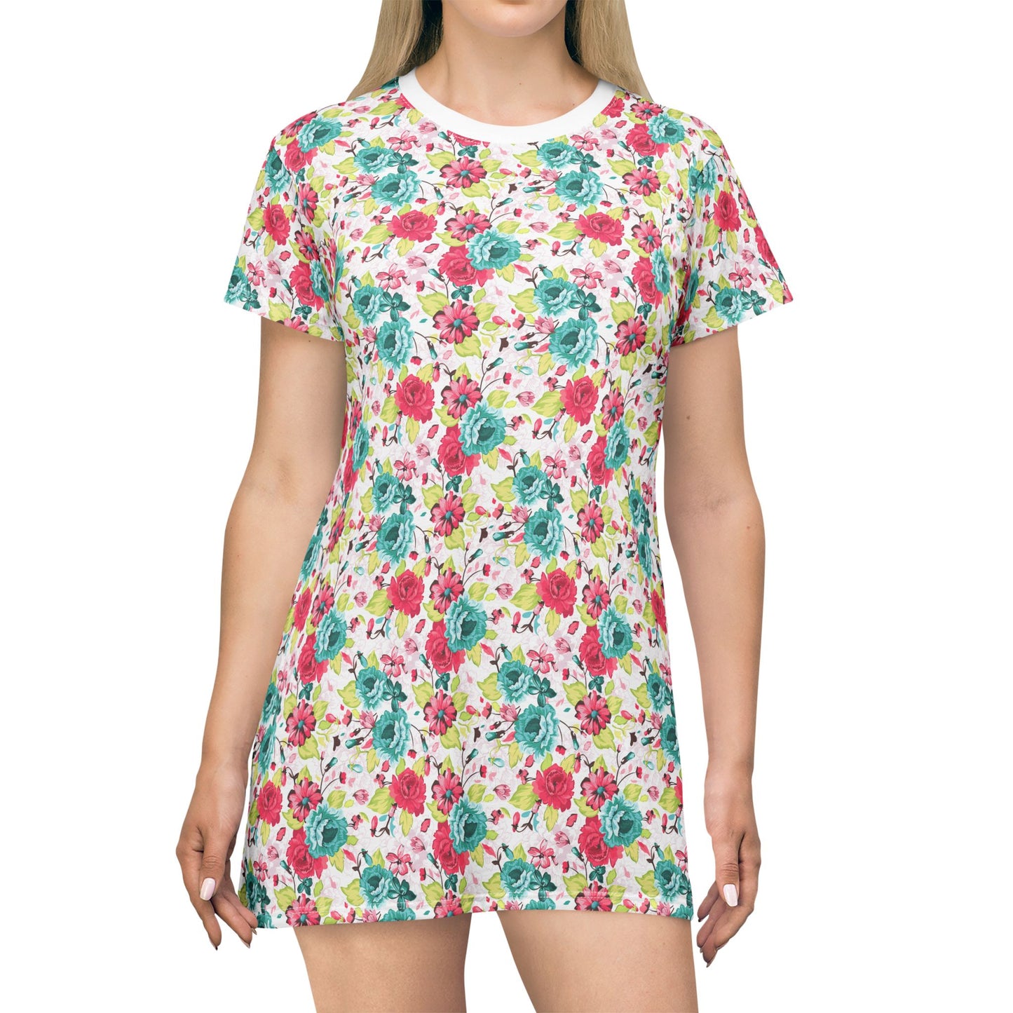 Floral T-Shirt Dress - Casual Summer Style for Women