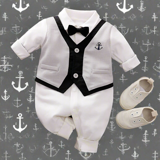Baby Jumpsuit Spring And Autumn Models Foreign Trade Gentleman Baby Clothes Long-Sleeved Baby Clothes Baby Clothes