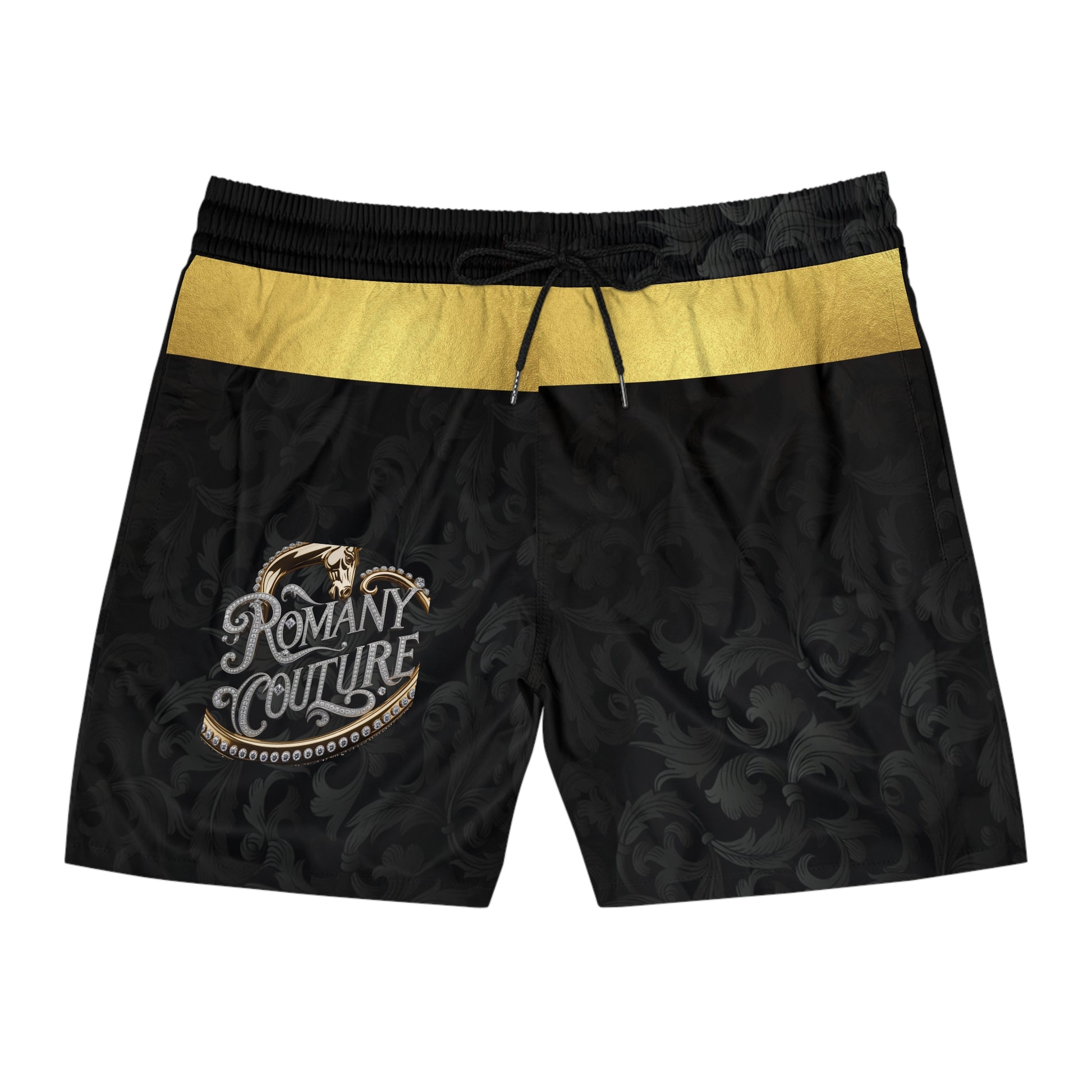 ROMANYCouture by JW mens gold ban shorts  - Perfect for Beach Days and Vacations - JW Store