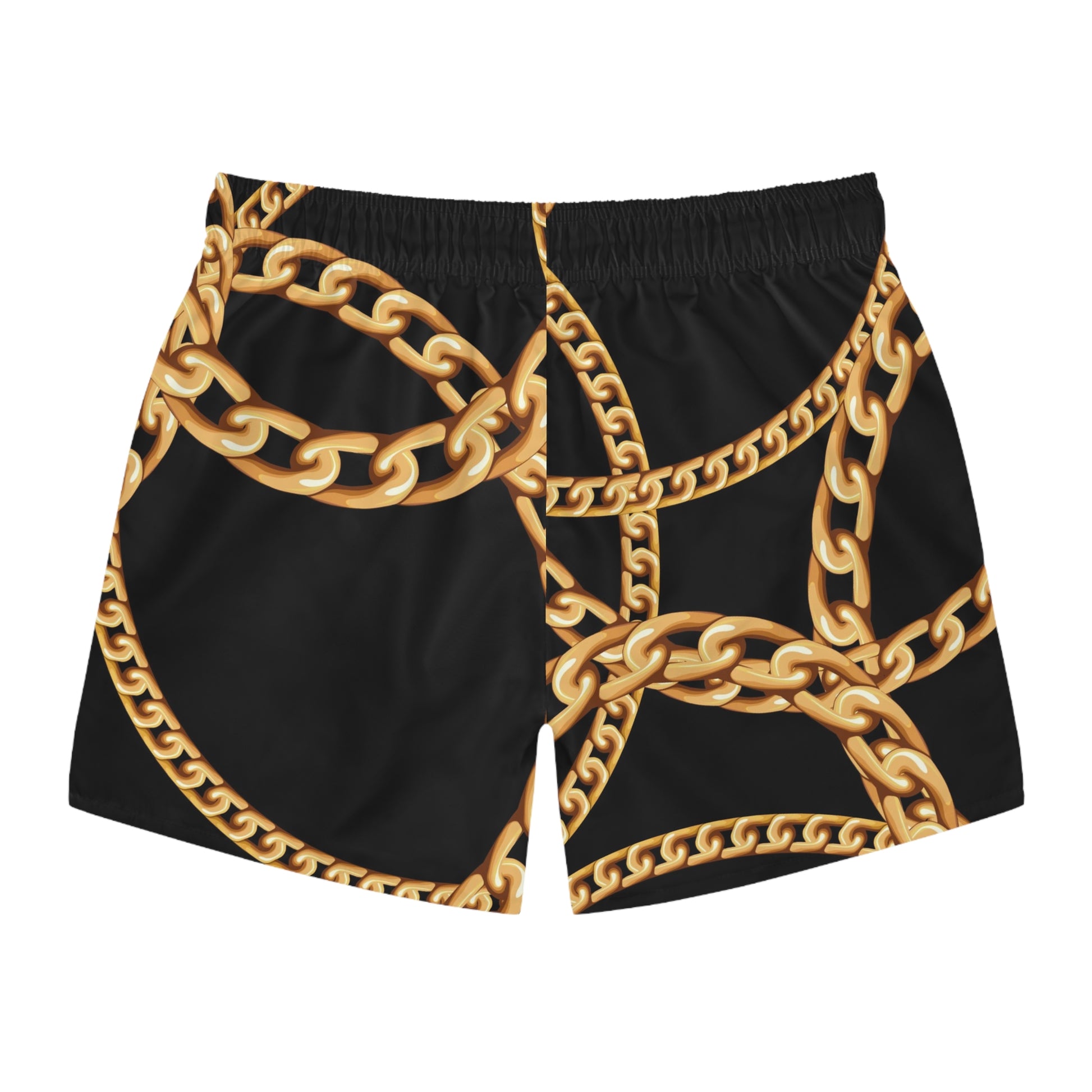 Gold Chain Swim Trunks - Trendy Beachwear for Summer Fun - JW Store