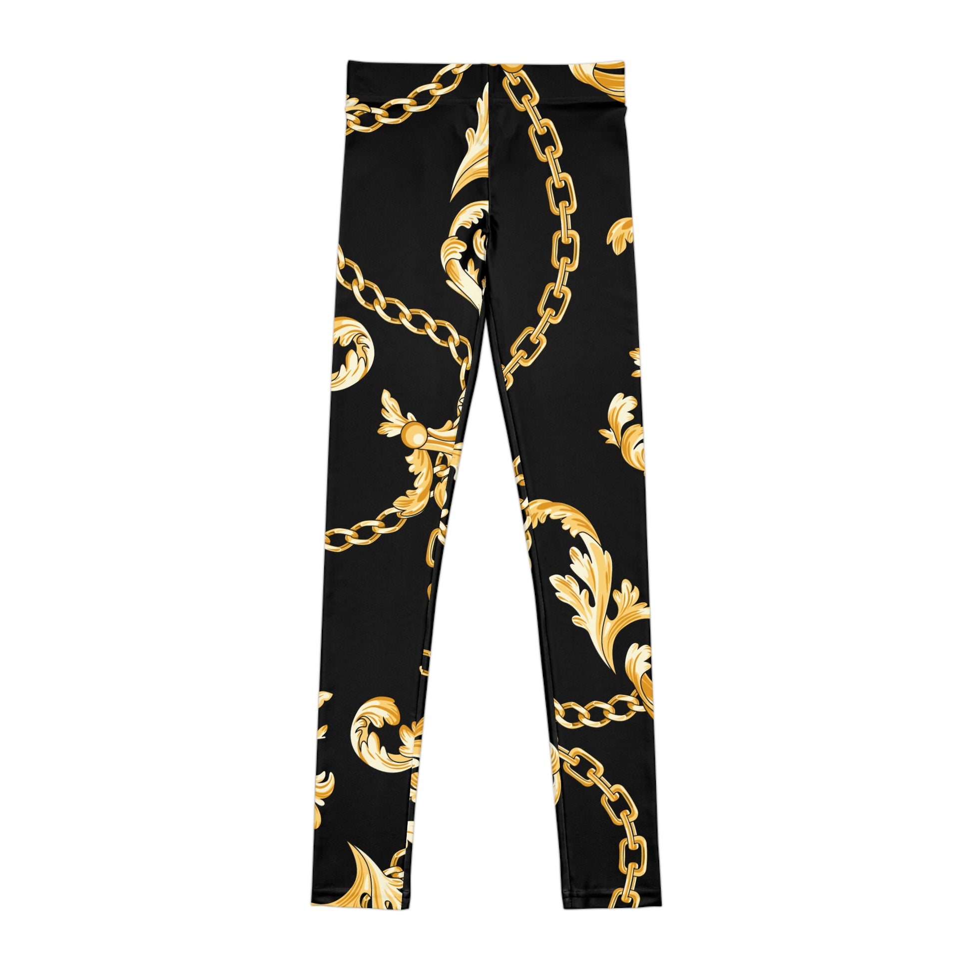 Chic Youth Leggings with Gold Chain Design - JW Store