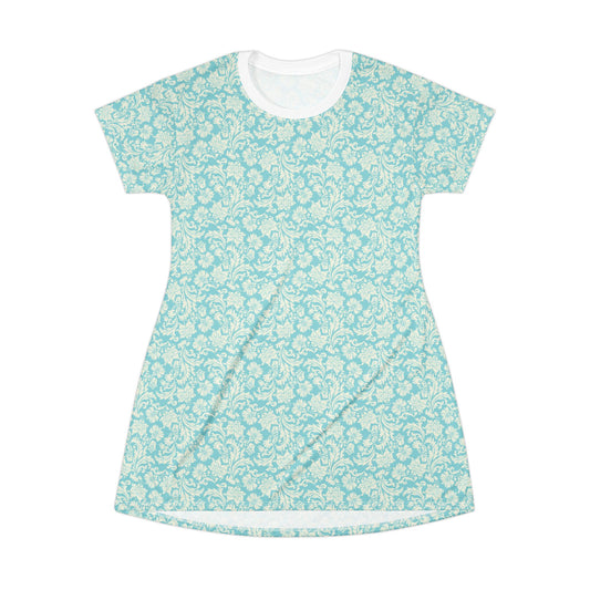 Floral Pattern T-Shirt Dress - Casual Summer Wear for Every Occasion