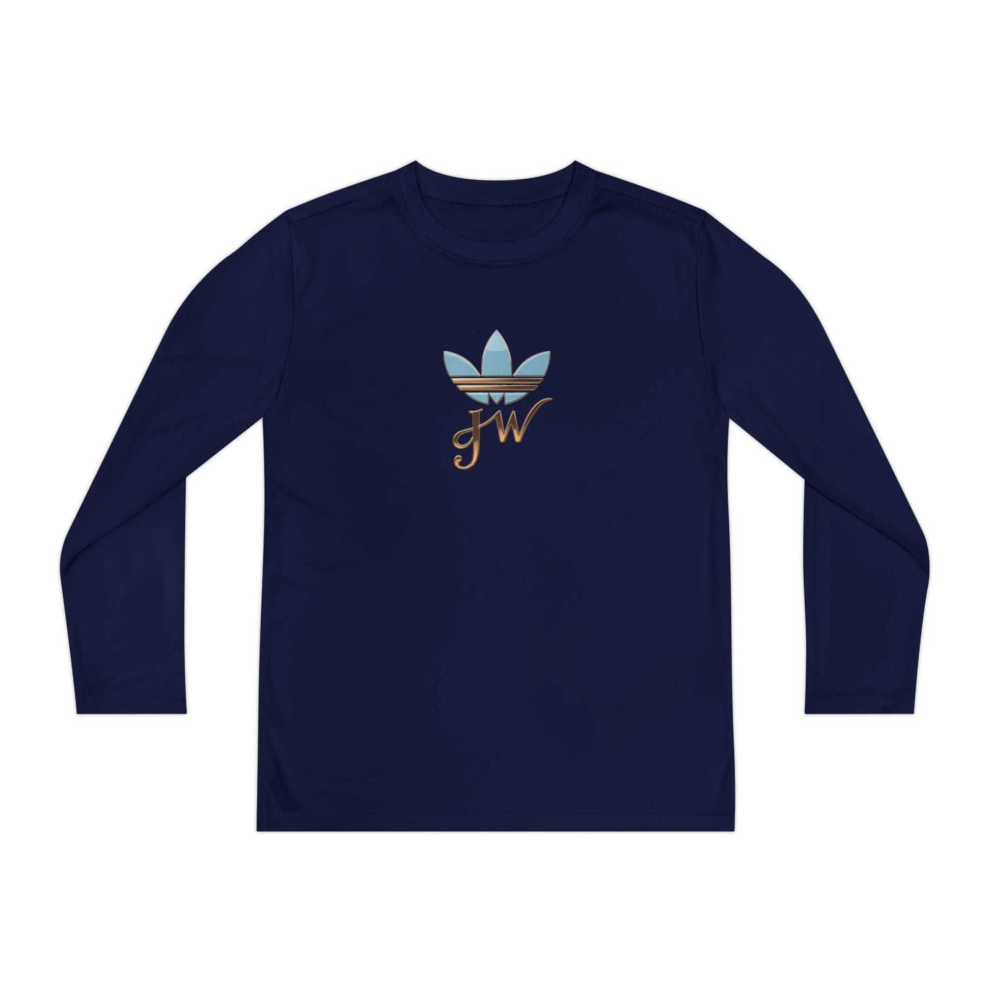 Youth Long Sleeve Active Tee - Lightweight Competitor Shirt with Stylish Logo - JW Store