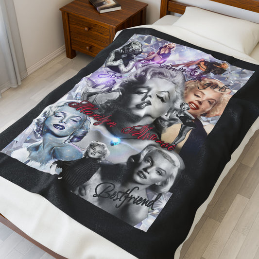 Marilyn Monroe Velveteen Plush Blanket - Cozy Pop Culture Decor for Best Friends - JW Store