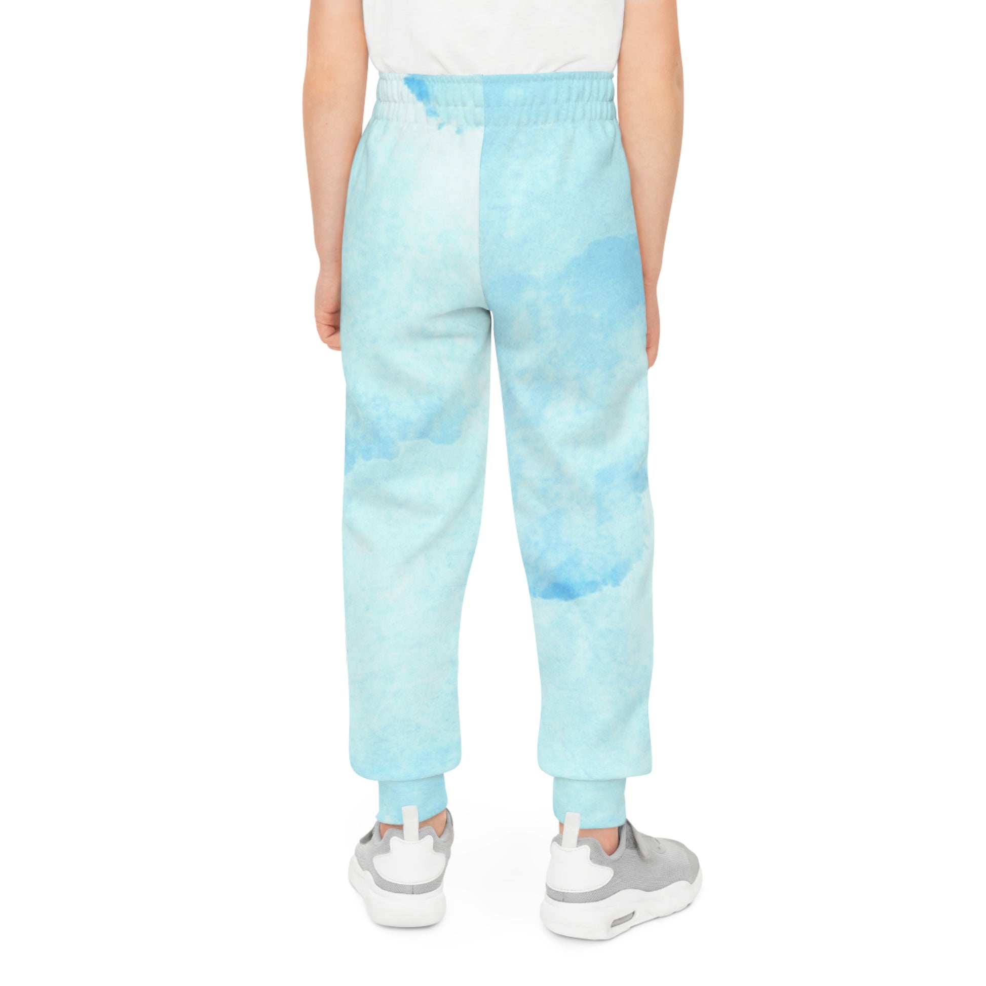 Tropic Pop Youth Joggers - Soft Blue Tie-Dye Sweatpants for Active Kids - JW Store