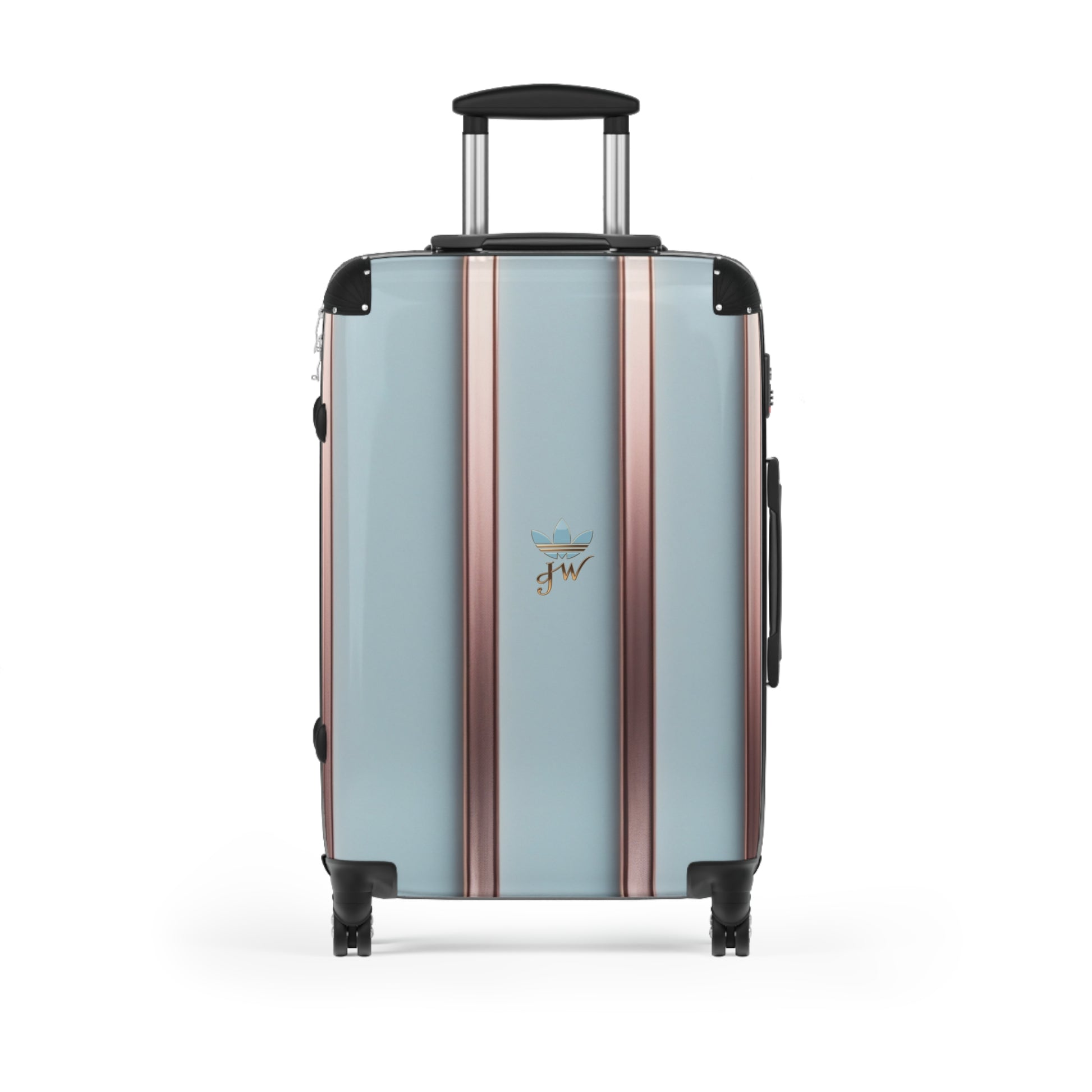Stylish Hard-Shell Suitcase with Rose Gold Accents - JW Store