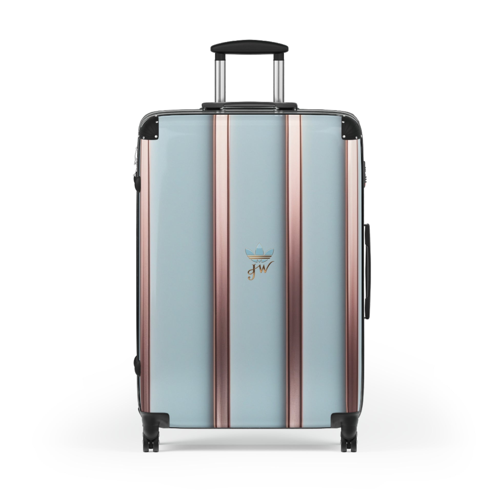 Stylish Hard-Shell Suitcase with Rose Gold Accents - JW Store