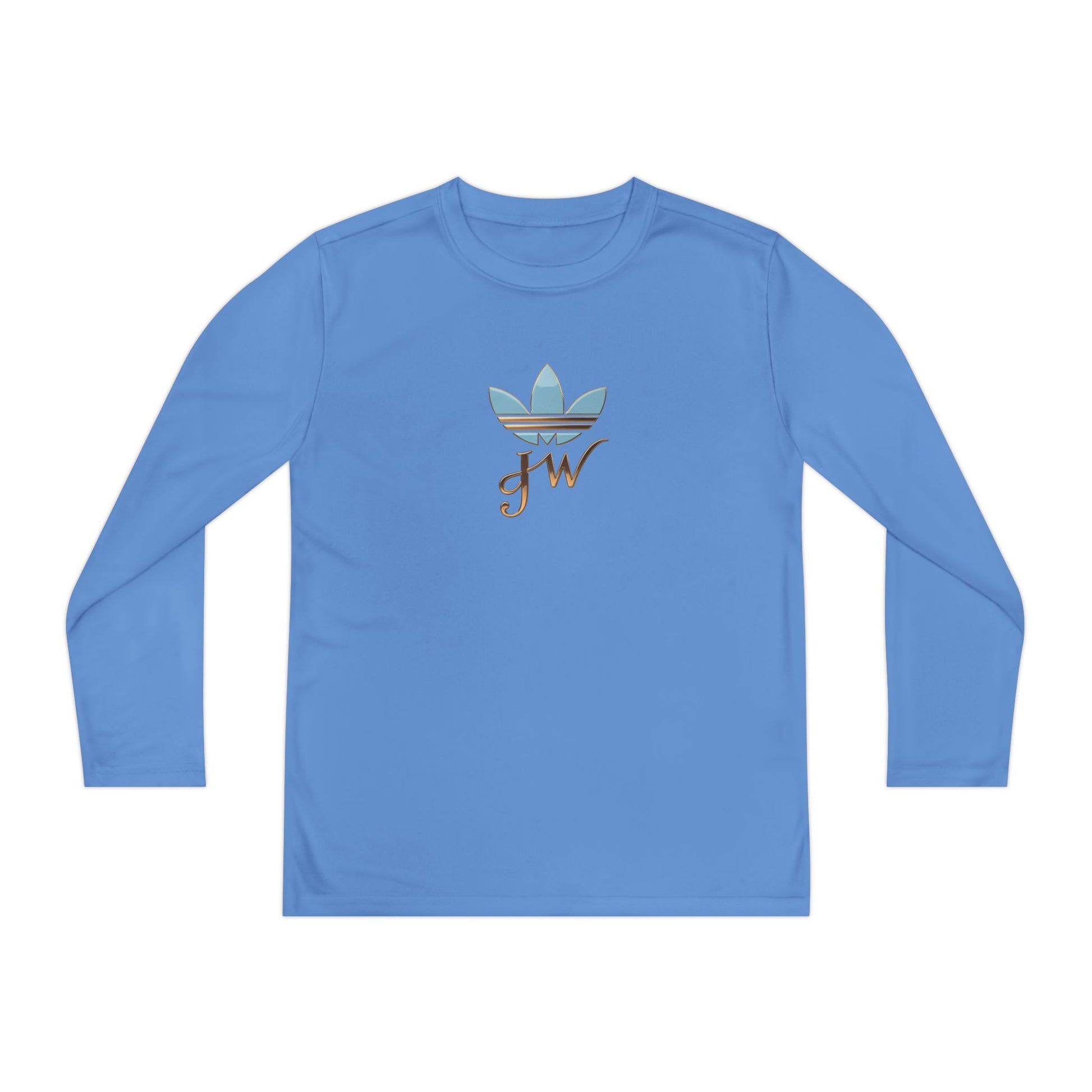 Youth Long Sleeve Active Tee - Lightweight Competitor Shirt with Stylish Logo - JW Store