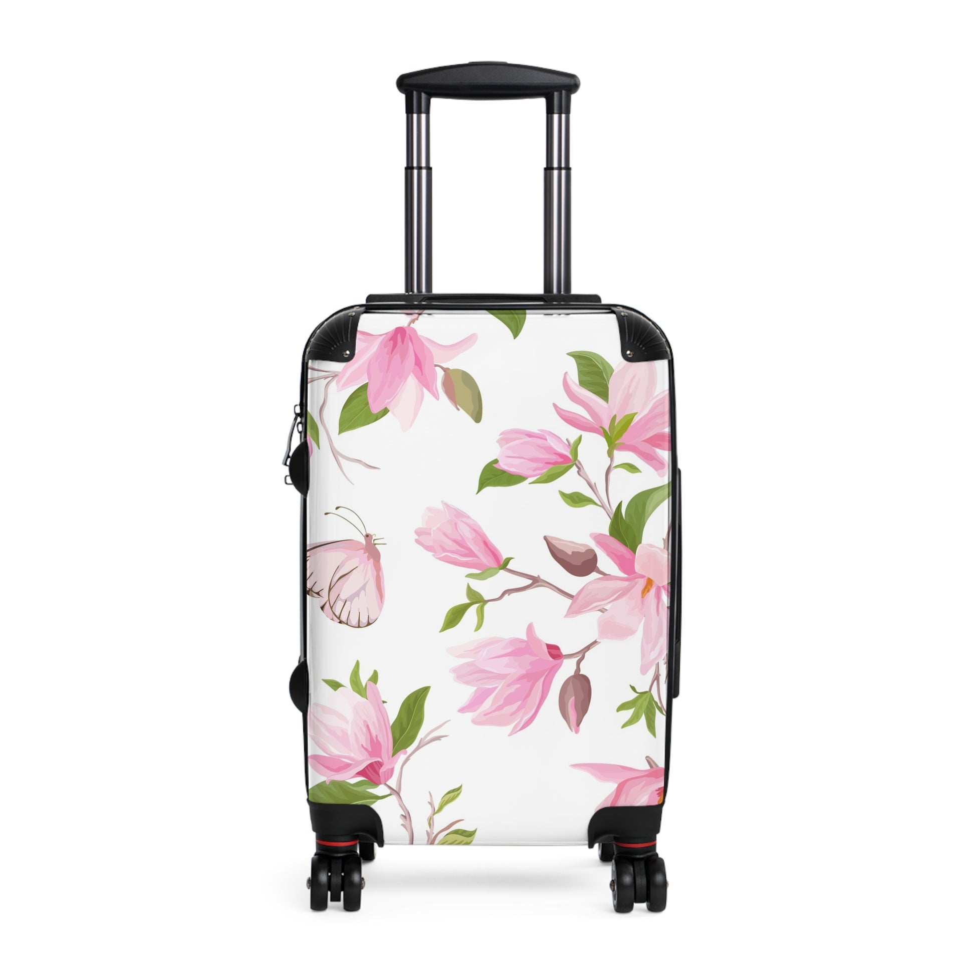 Floral Soft Suitcase – Stylish Travel Luggage with Butterfly Design - JW Store