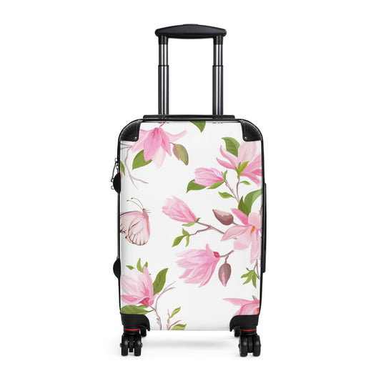 Floral Soft Suitcase – Stylish Travel Luggage with Butterfly Design - JW Store