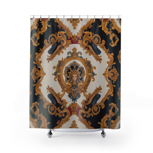 Elegant Baroque Shower Curtain - Opulent Home Decor - JW Store