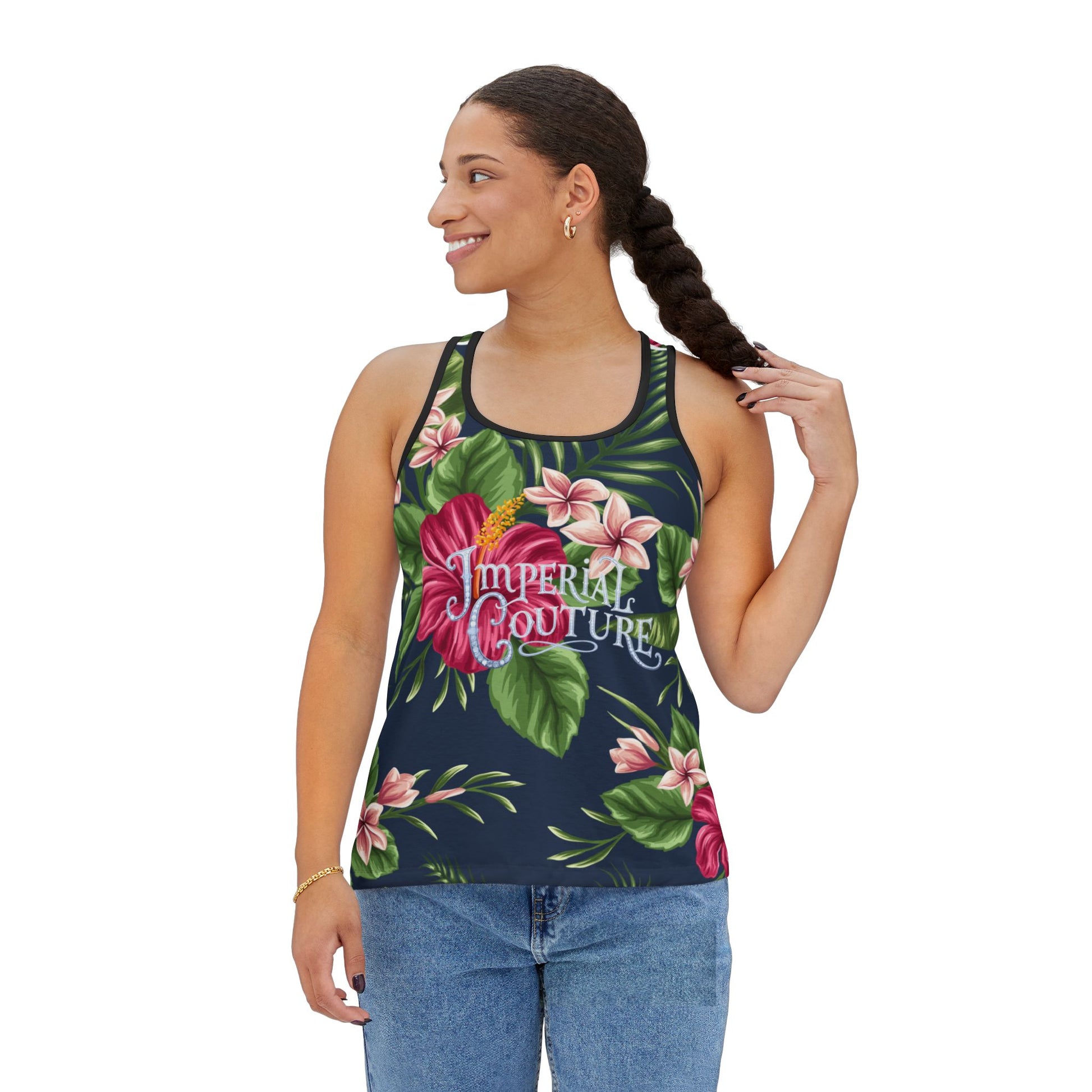 Tropical Floral Women's Tank Top - Summer Vibes, Imperial Couture Design - JW Store