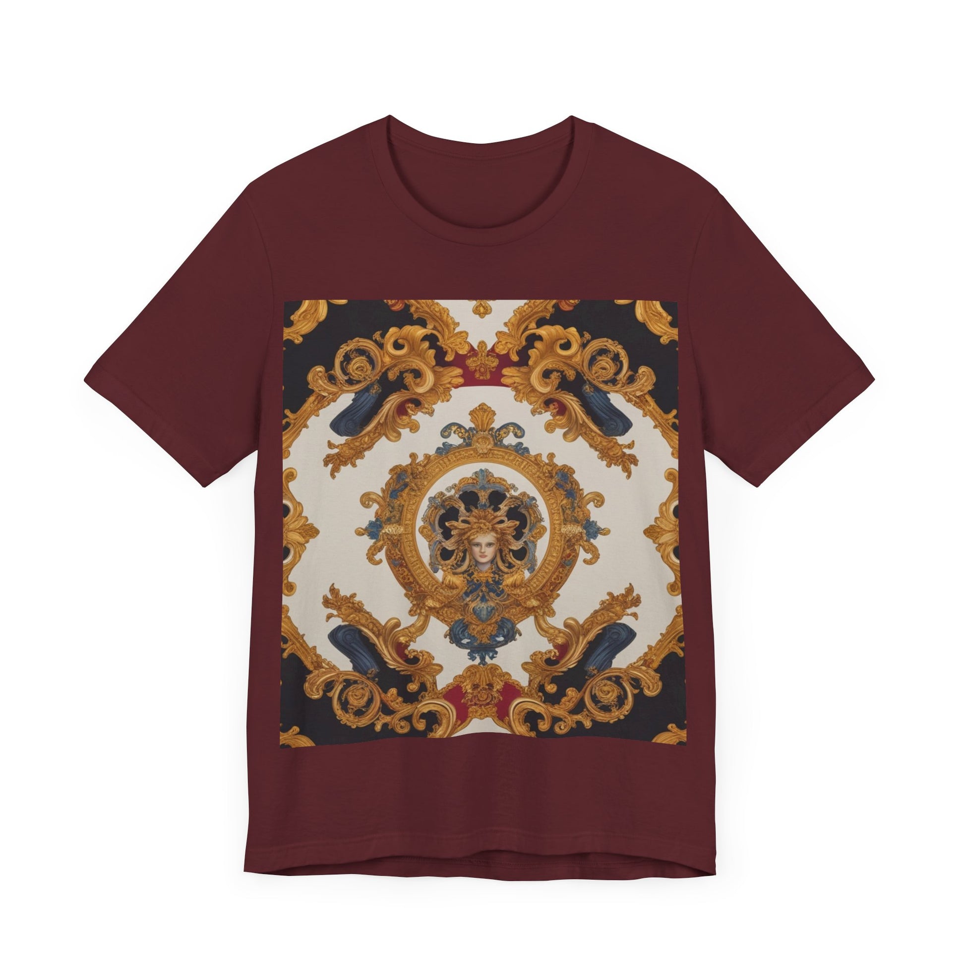 Elegant Baroque Style Graphic Tee - Unisex Short Sleeve T-Shirt - JW Store