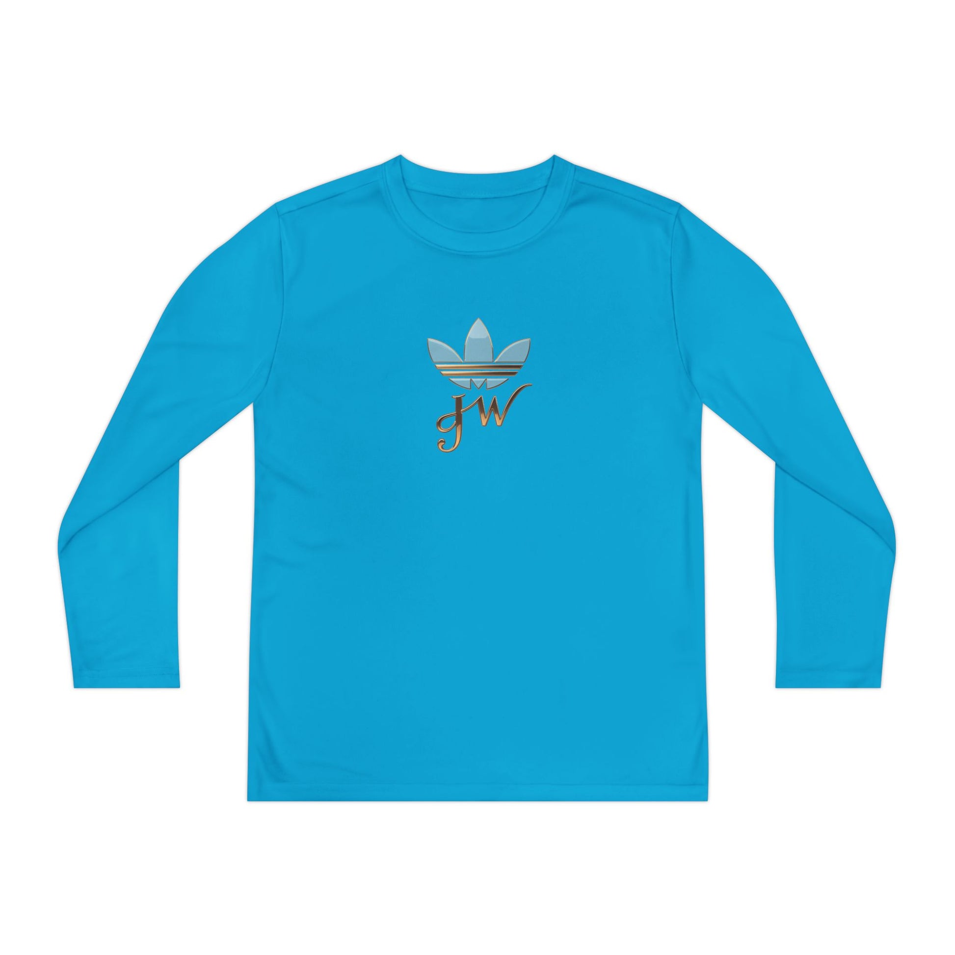 Youth Long Sleeve Active Tee - Lightweight Competitor Shirt with Stylish Logo - JW Store