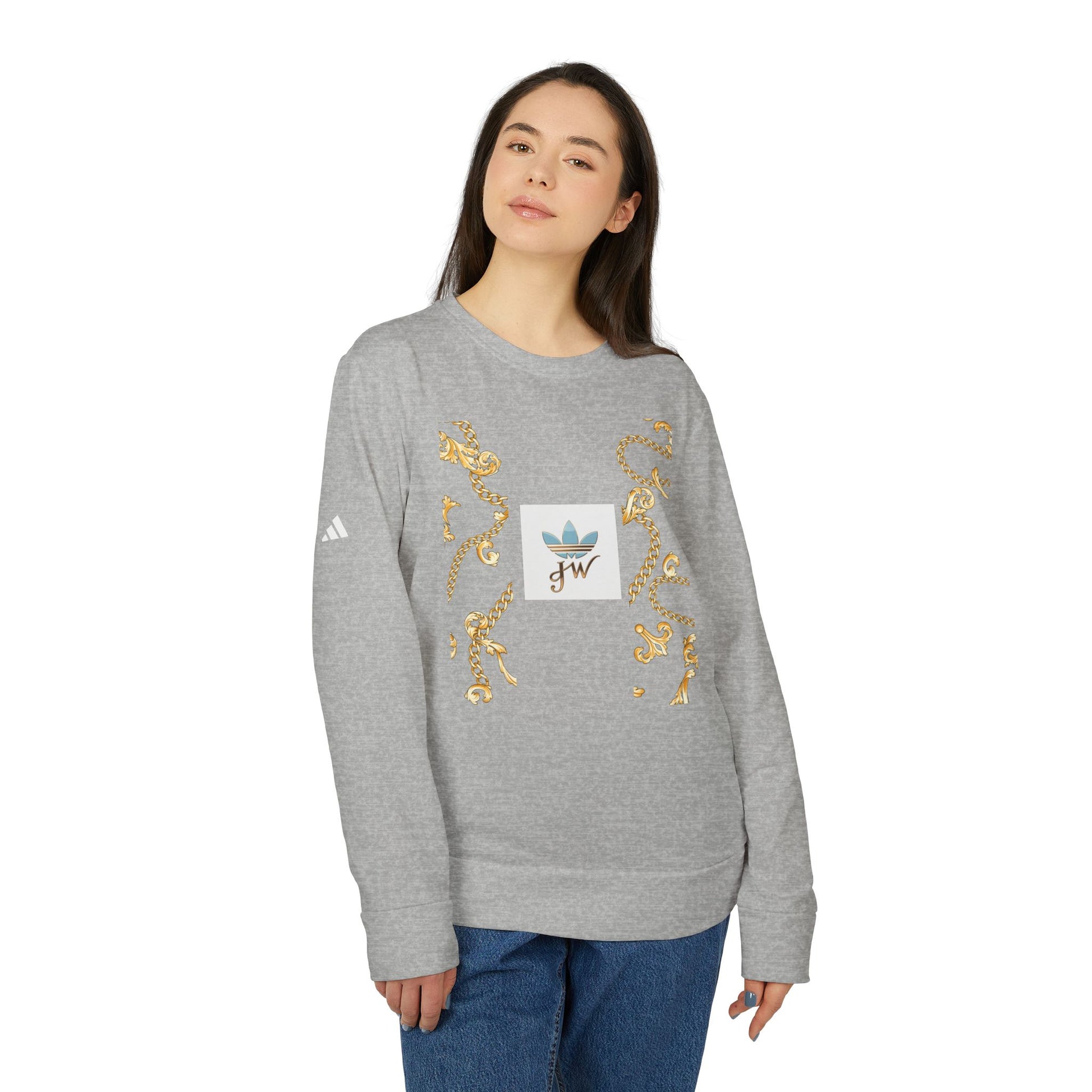 Stylish Unisex Fleece Sweatshirt with Gold Design - JW Store
