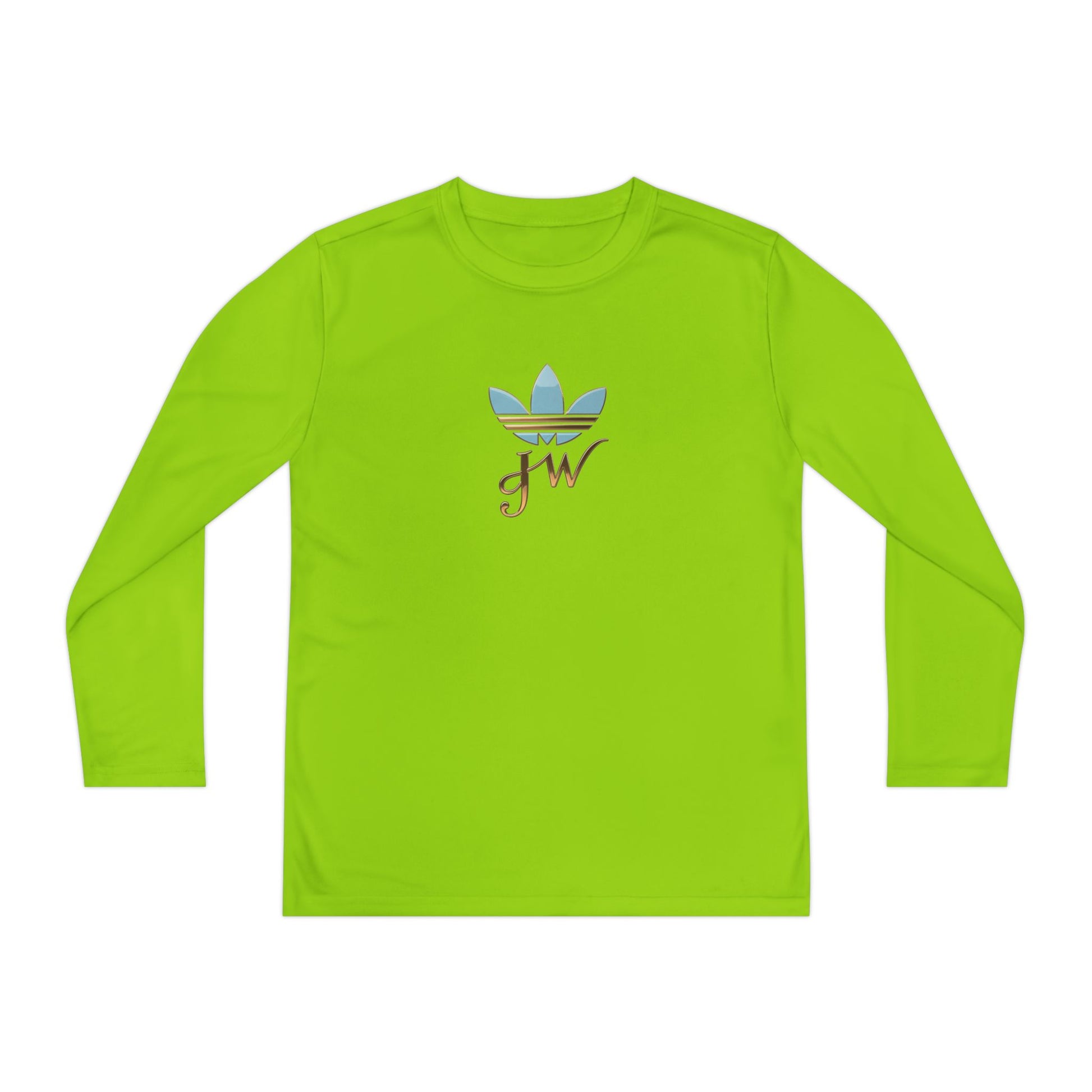 Youth Long Sleeve Active Tee - Lightweight Competitor Shirt with Stylish Logo - JW Store