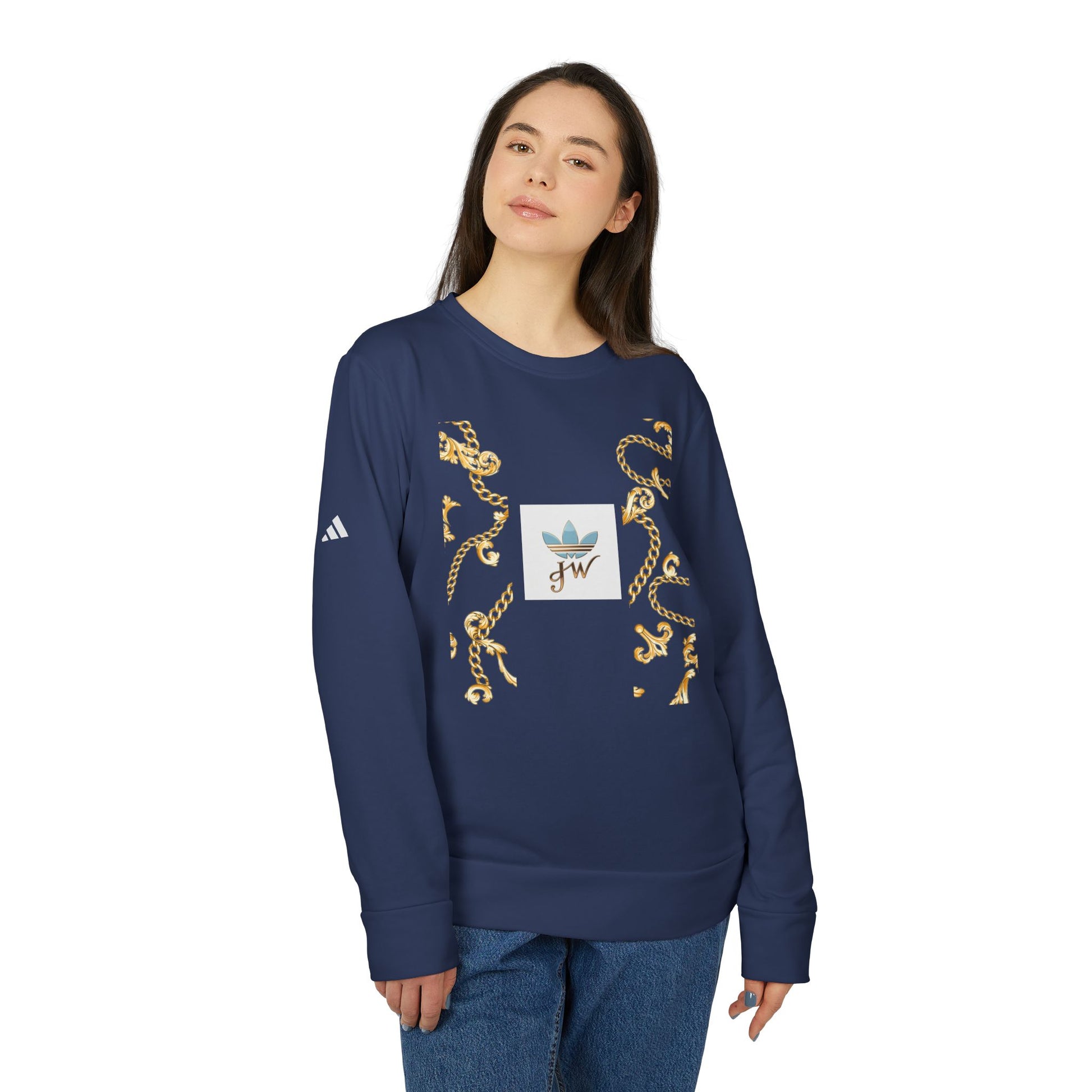 Stylish Unisex Fleece Sweatshirt with Gold Design - JW Store