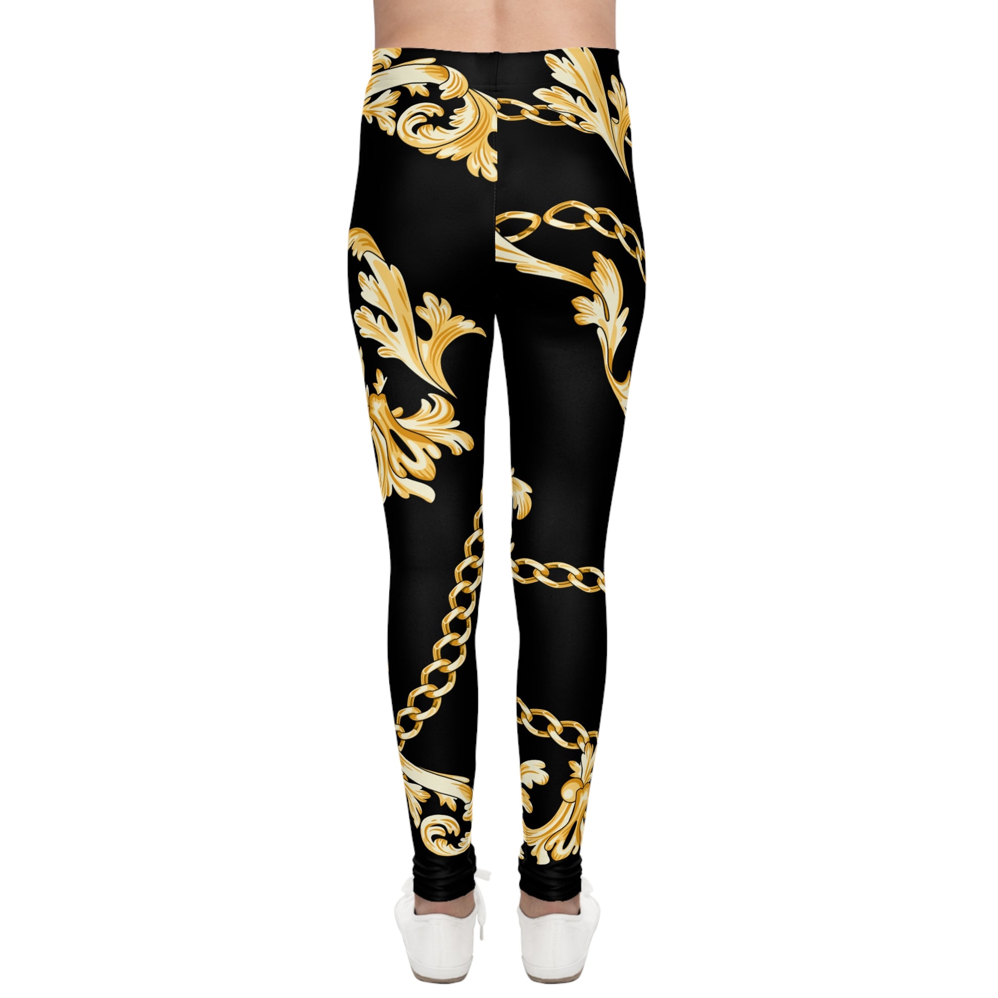 Chic Youth Leggings with Gold Chain Design - JW Store