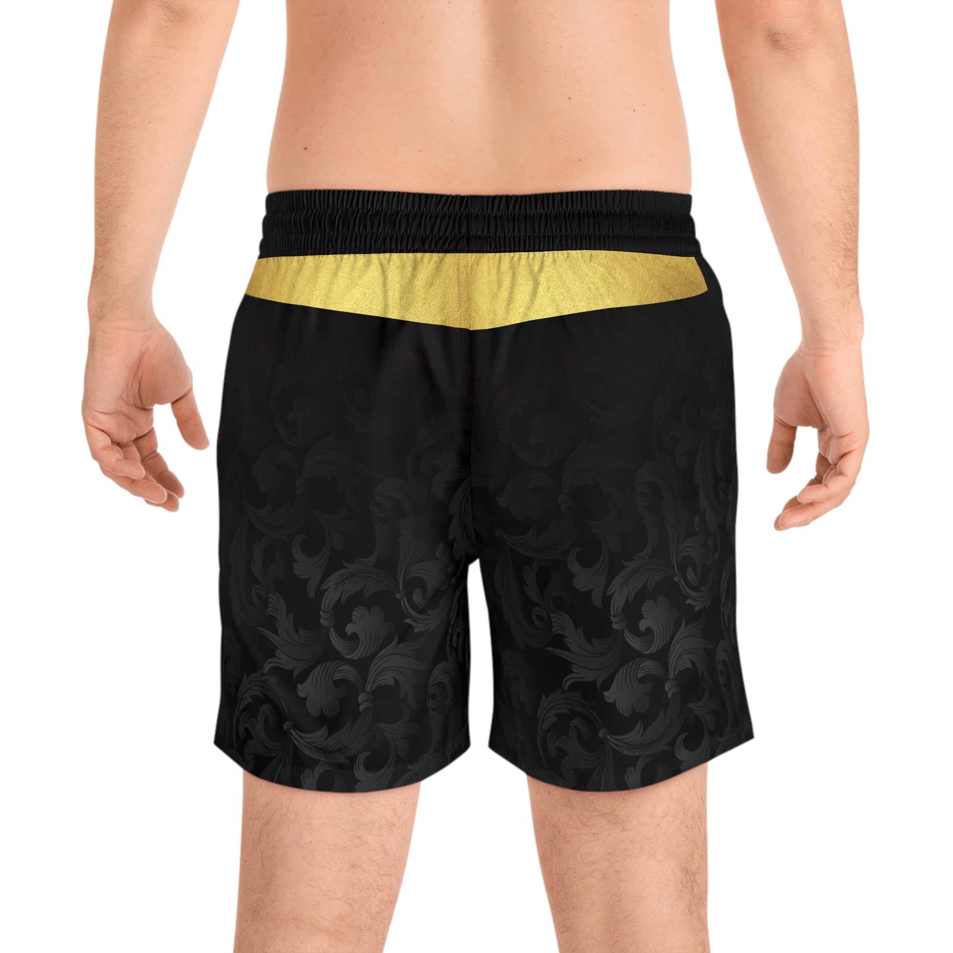 ROMANYCouture by JW mens gold ban shorts  - Perfect for Beach Days and Vacations - JW Store