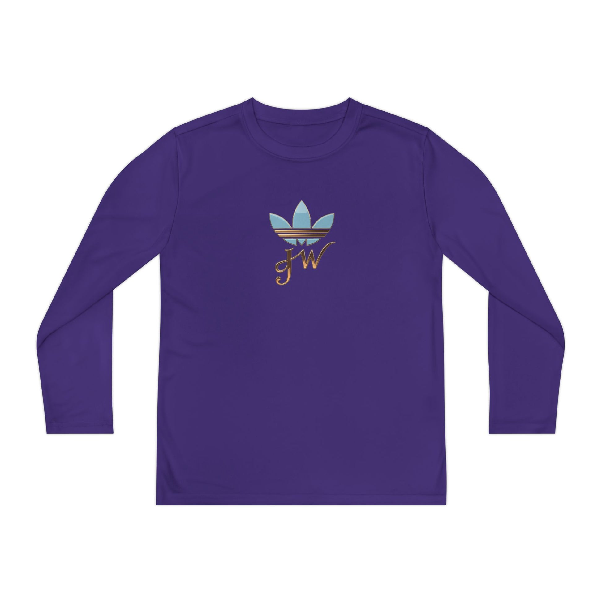 Youth Long Sleeve Active Tee - Lightweight Competitor Shirt with Stylish Logo - JW Store