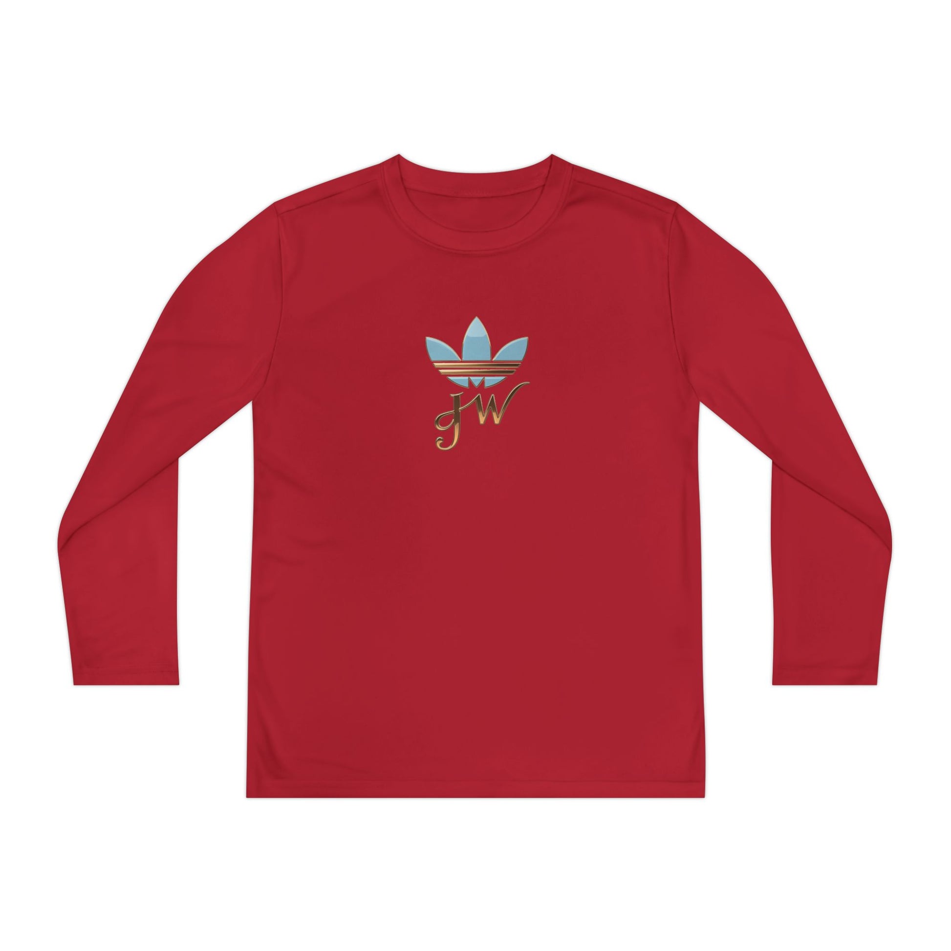 Youth Long Sleeve Active Tee - Lightweight Competitor Shirt with Stylish Logo - JW Store