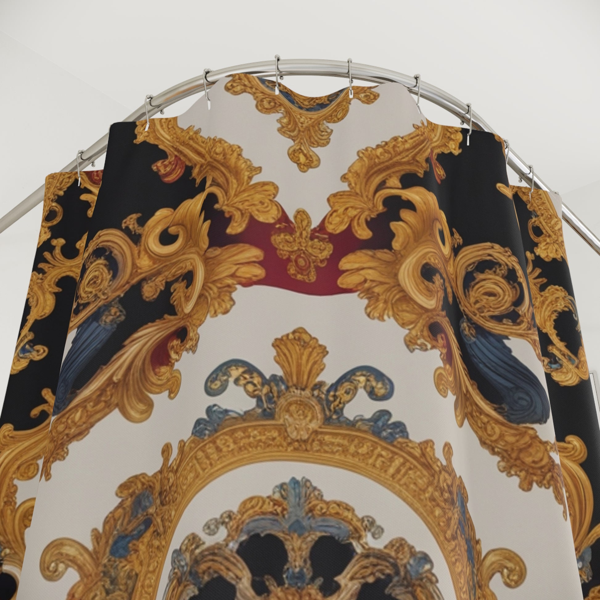 Elegant Baroque Shower Curtain - Opulent Home Decor - JW Store