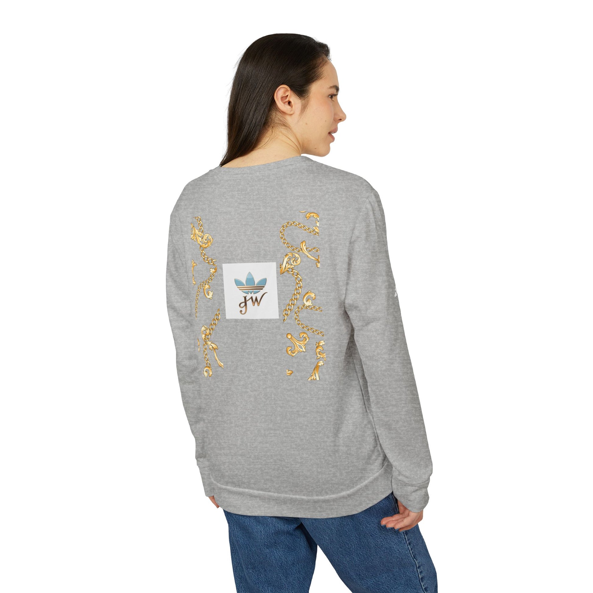Stylish Unisex Fleece Sweatshirt with Gold Design - JW Store