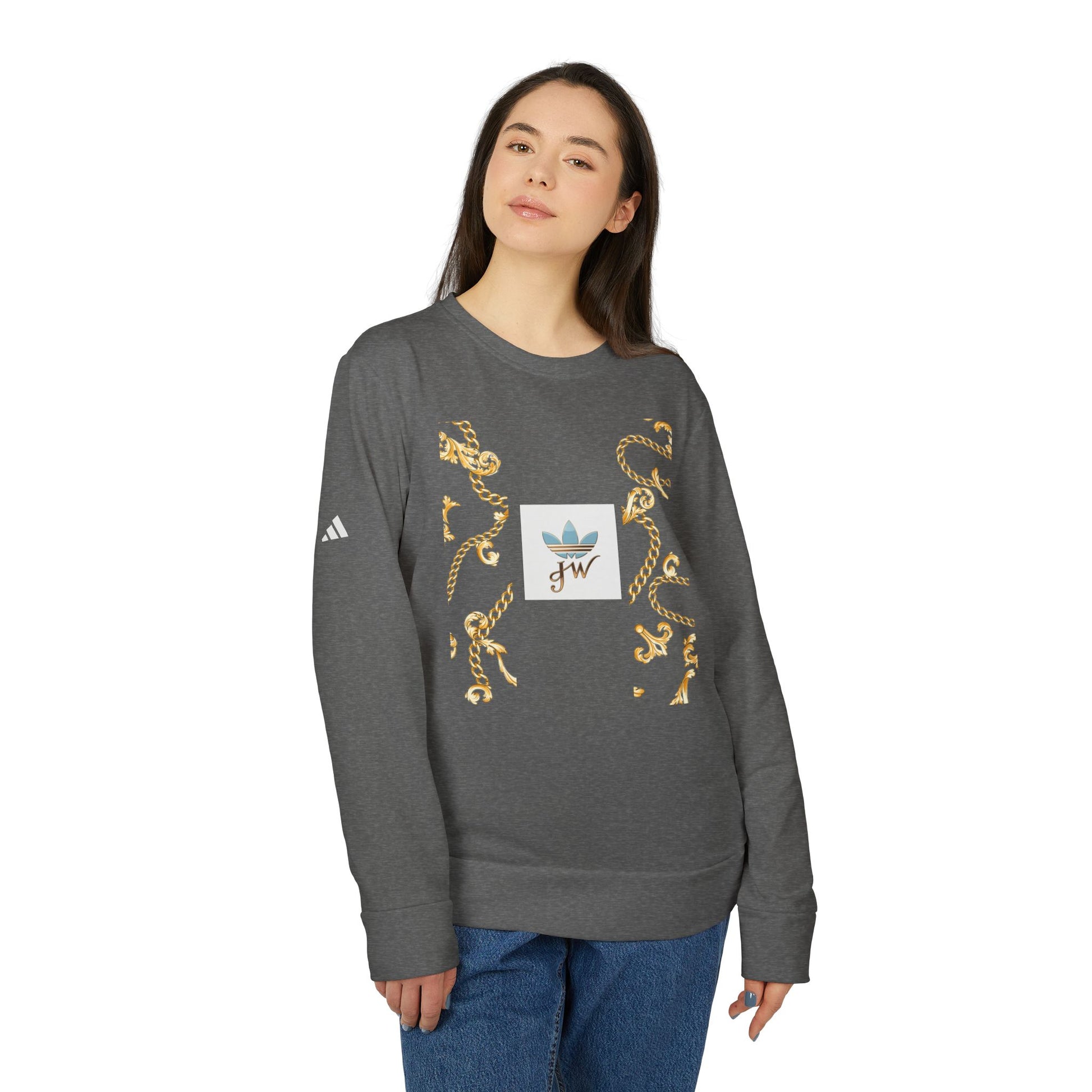 Stylish Unisex Fleece Sweatshirt with Gold Design - JW Store