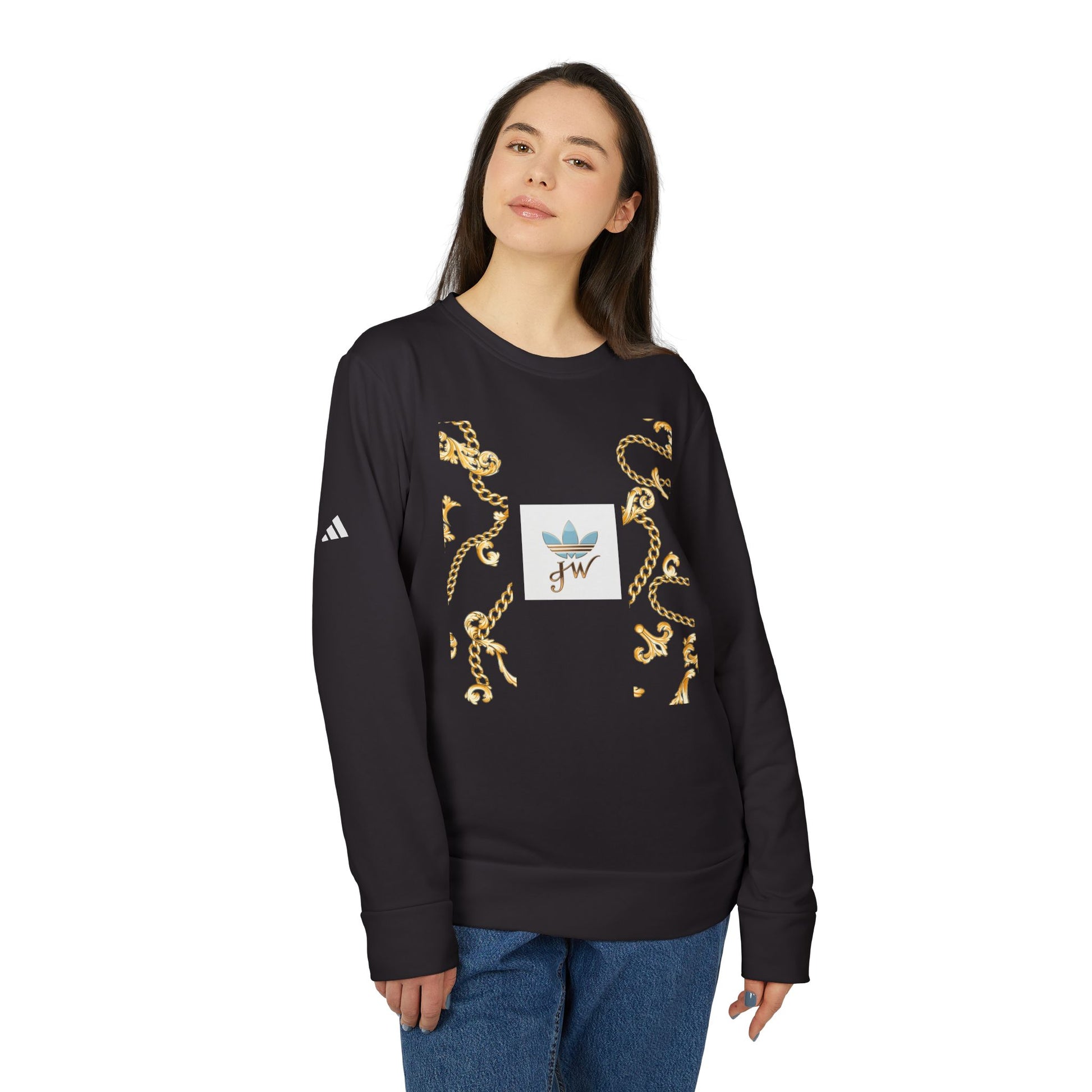 Stylish Unisex Fleece Sweatshirt with Gold Design - JW Store
