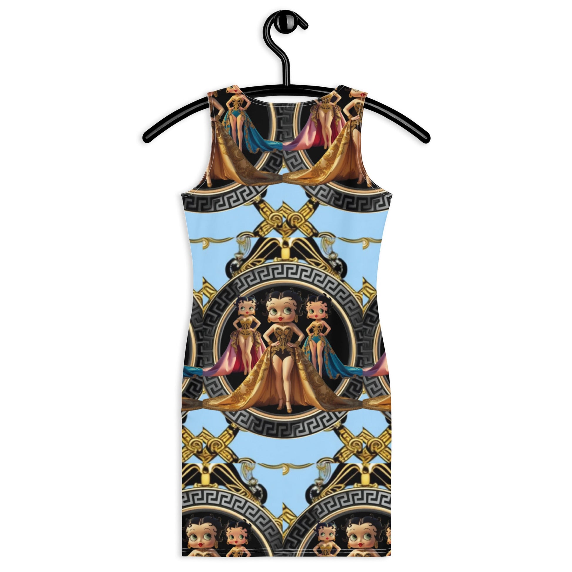 BBV by JW Bodycon dress, all-over printed design, four-way stretch fabric.