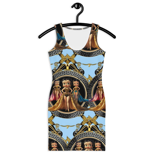 BBV by JW Bodycon dress with all-over print, featuring a fitted style and vibrant design.