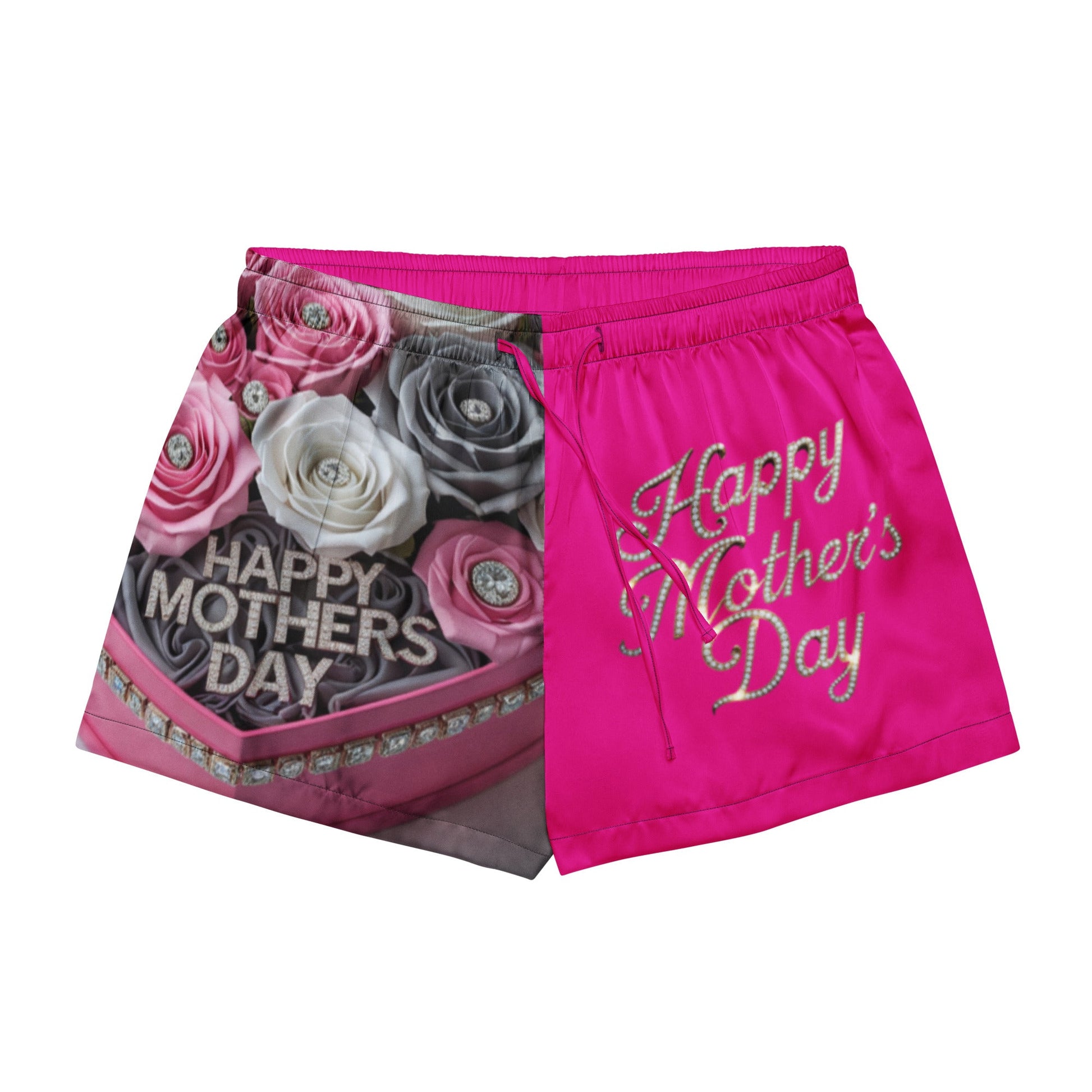 Mothers Day women's pajama shorts with silky-soft fabric and chic piping details.
