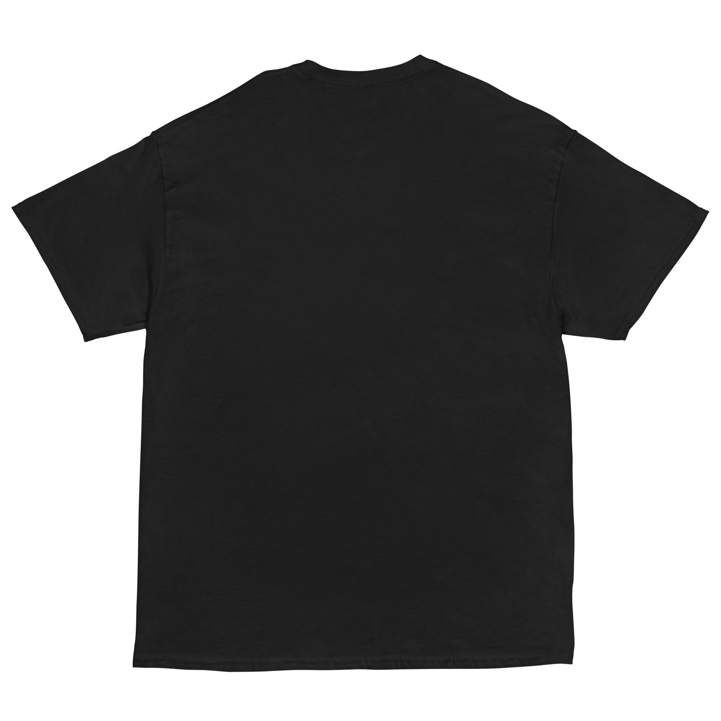 1950's BY JW unisex classic tee in black, back view, 100% cotton, trendy structured look.