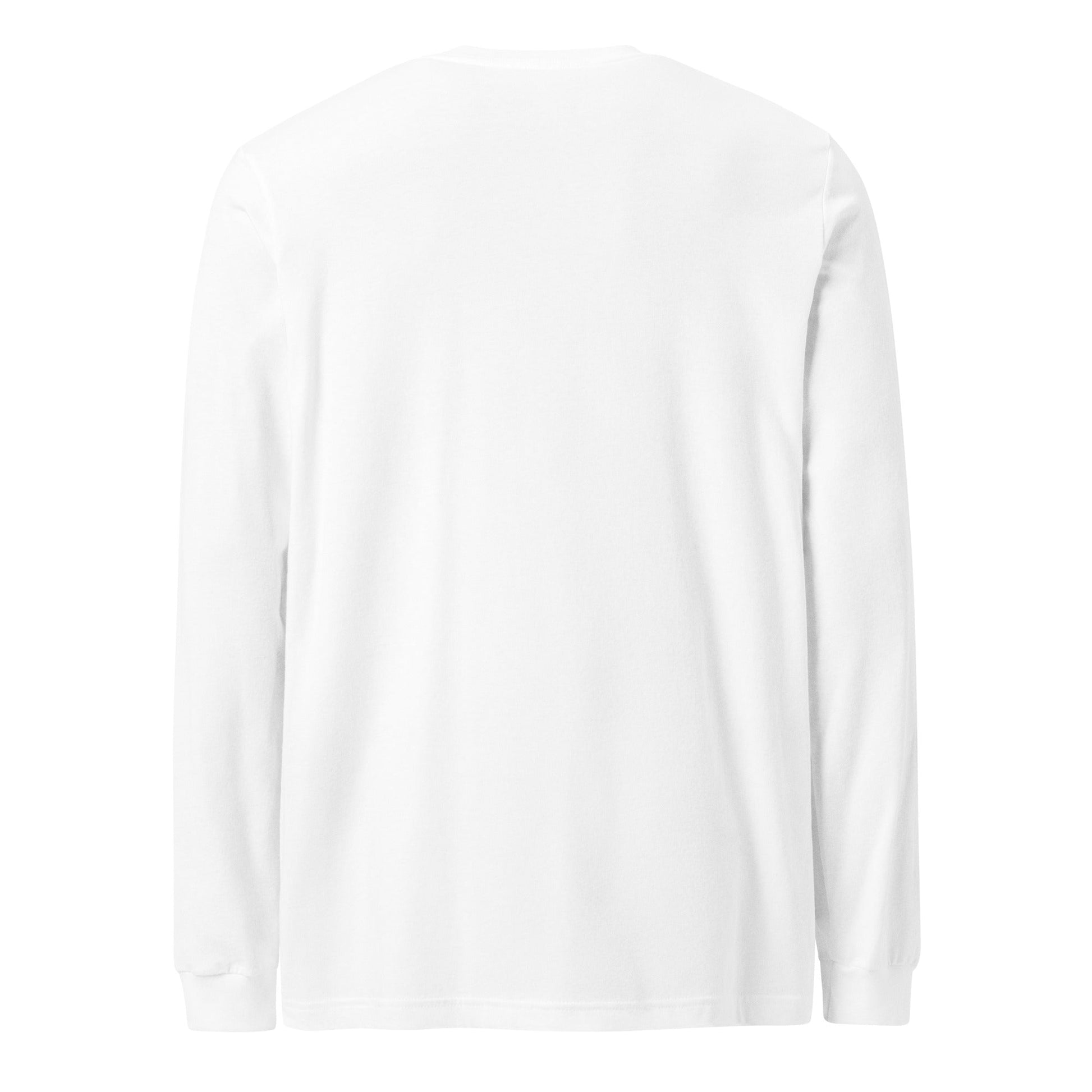 Retro Rock n Roll by JW long sleeve tee in white, versatile wardrobe staple.