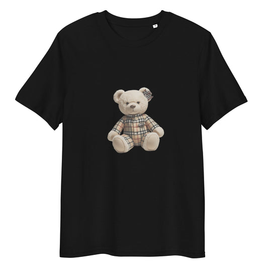 Unisex organic cotton t-shirt featuring a bear design.