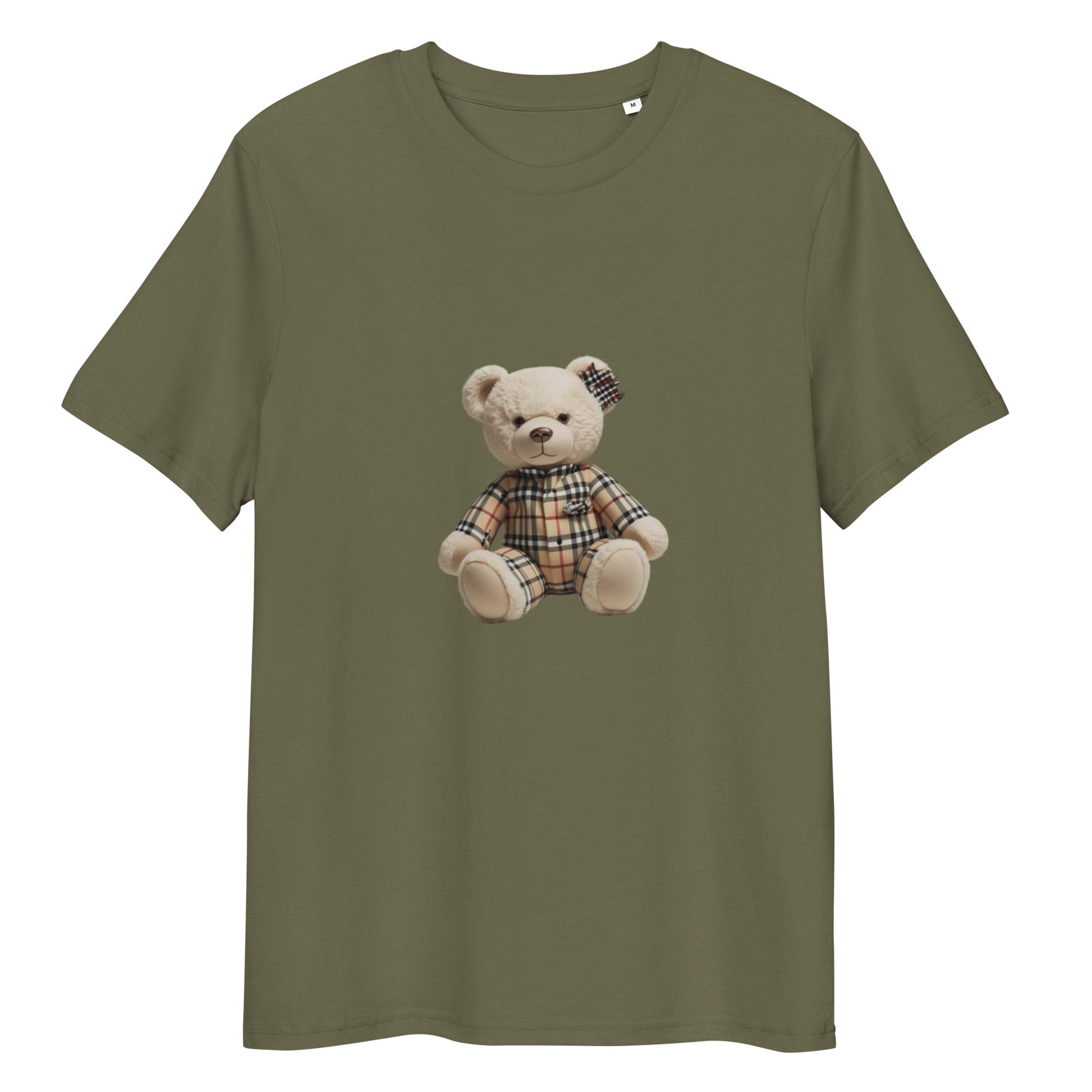 JW bear Unisex organic cotton t-shirt with teddy bear design, eco-friendly fabric.
