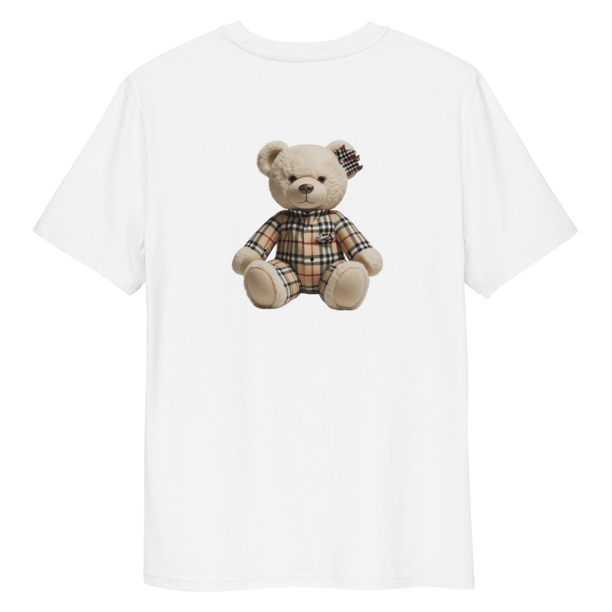 Unisex organic cotton t-shirt with bear design, eco-friendly apparel.