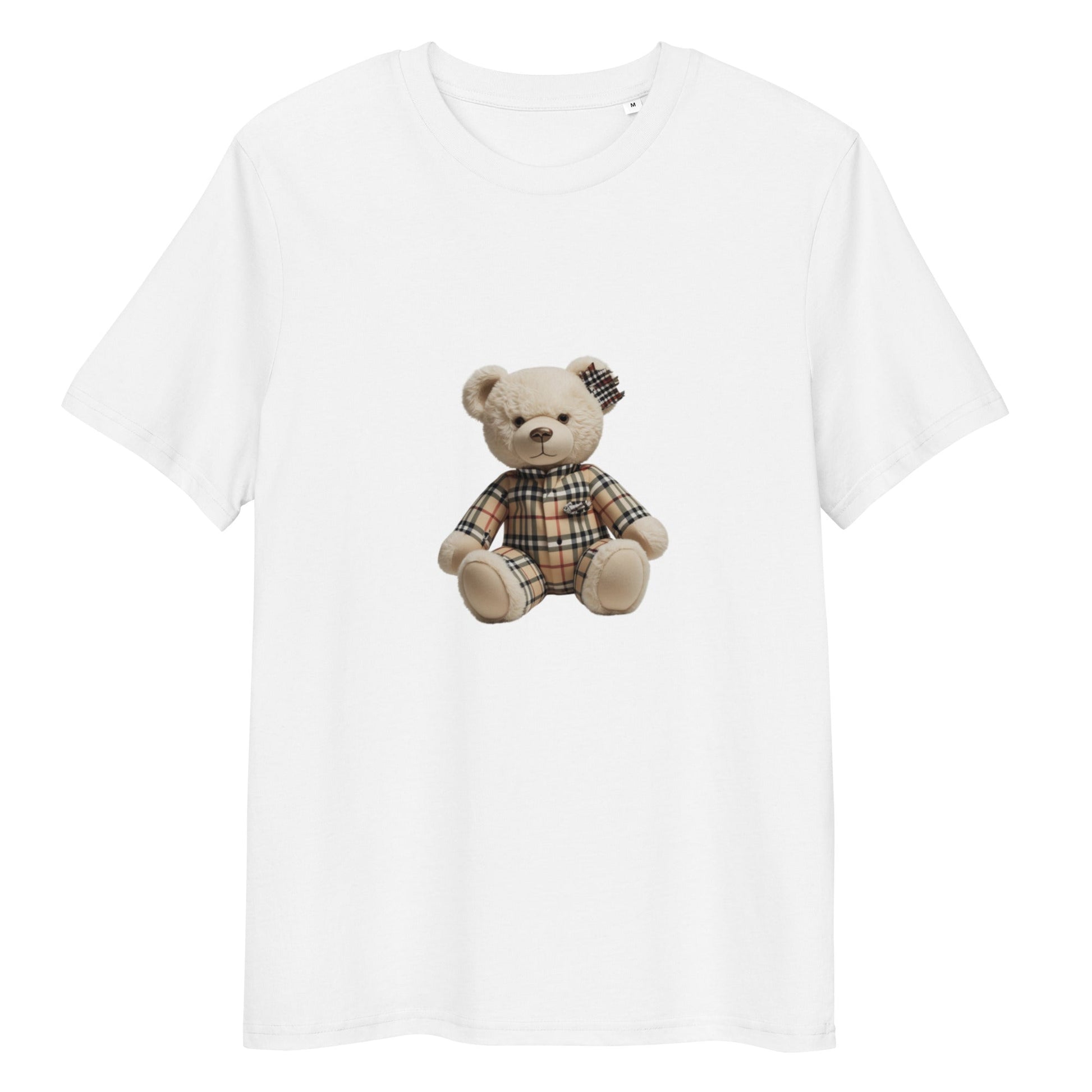 JW bear unisex organic cotton t-shirt featuring a bear graphic, eco-friendly fabric.