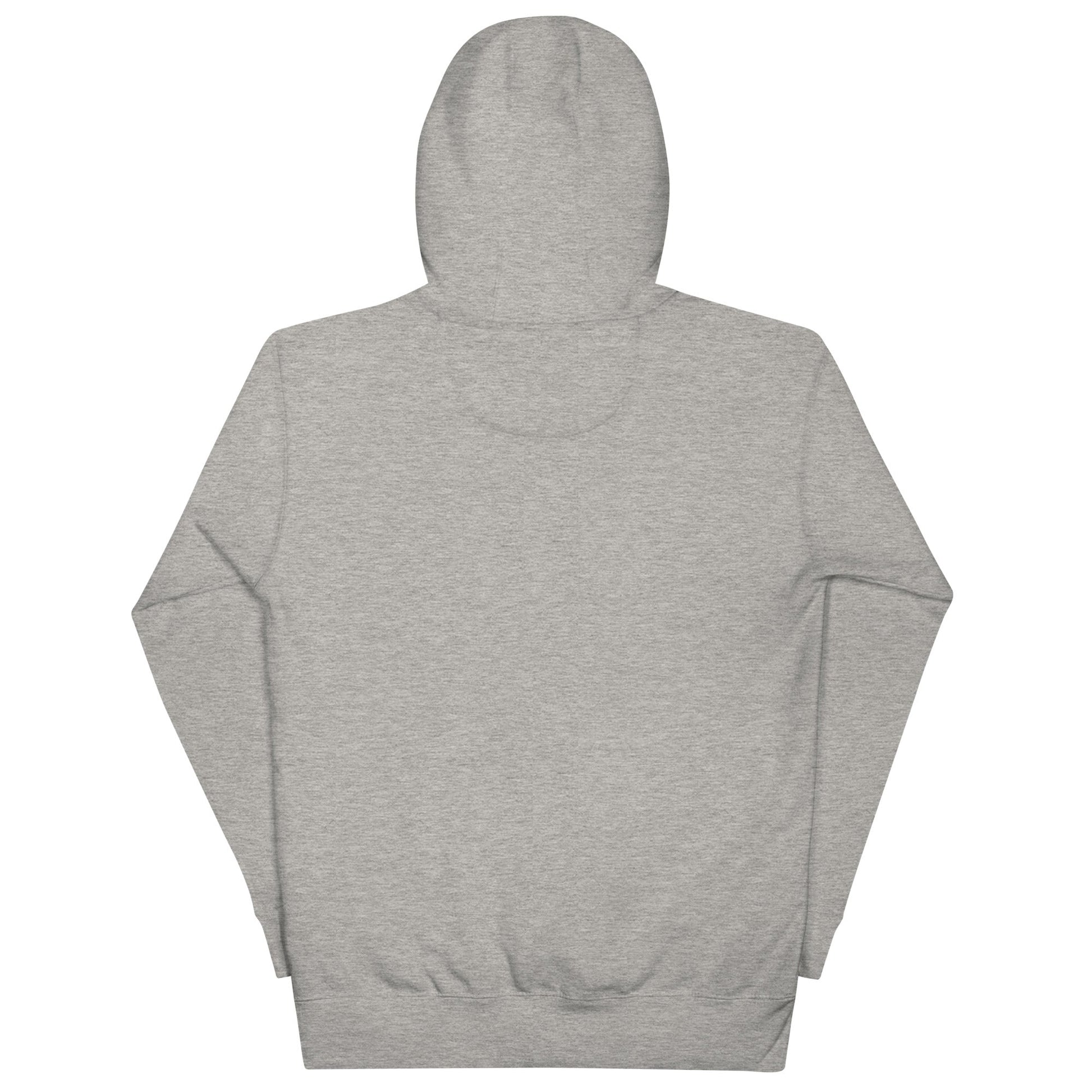 Unisex hoodie in light grey, featuring a classic design with a cozy pouch pocket and a warm hood.