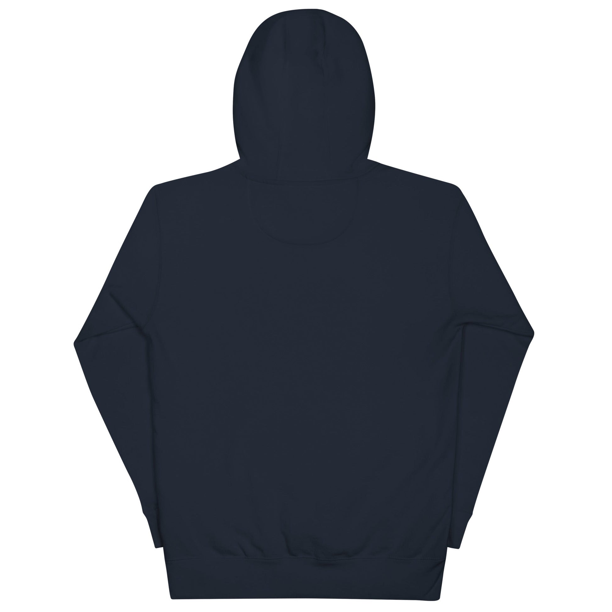 Unisex hoodie with hood and pouch pocket, made from 65% ring-spun cotton and 35% polyester, shown in black.