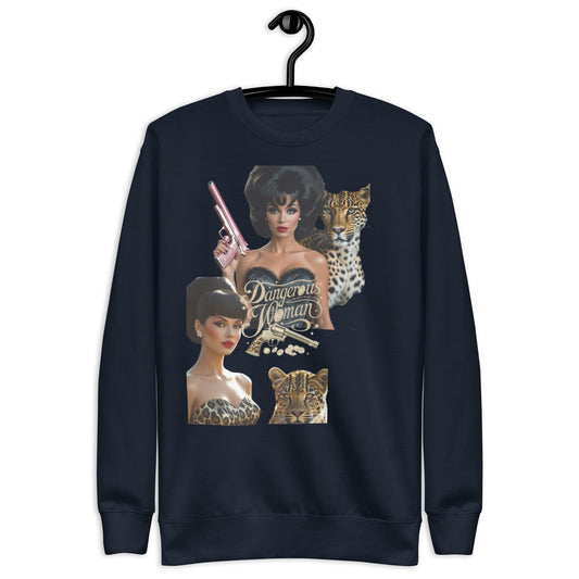 Unisex premium sweatshirt with bold graphic design, ribbed crew neck, and long sleeves.
