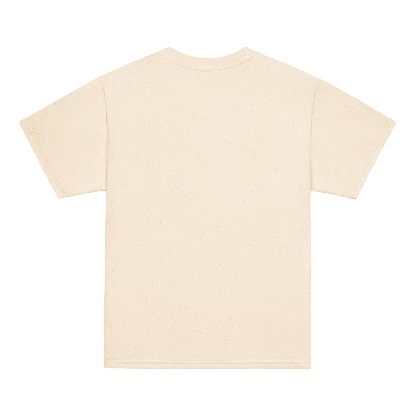 Youth classic tee in beige color, 100% cotton, classic fit with a plain design.