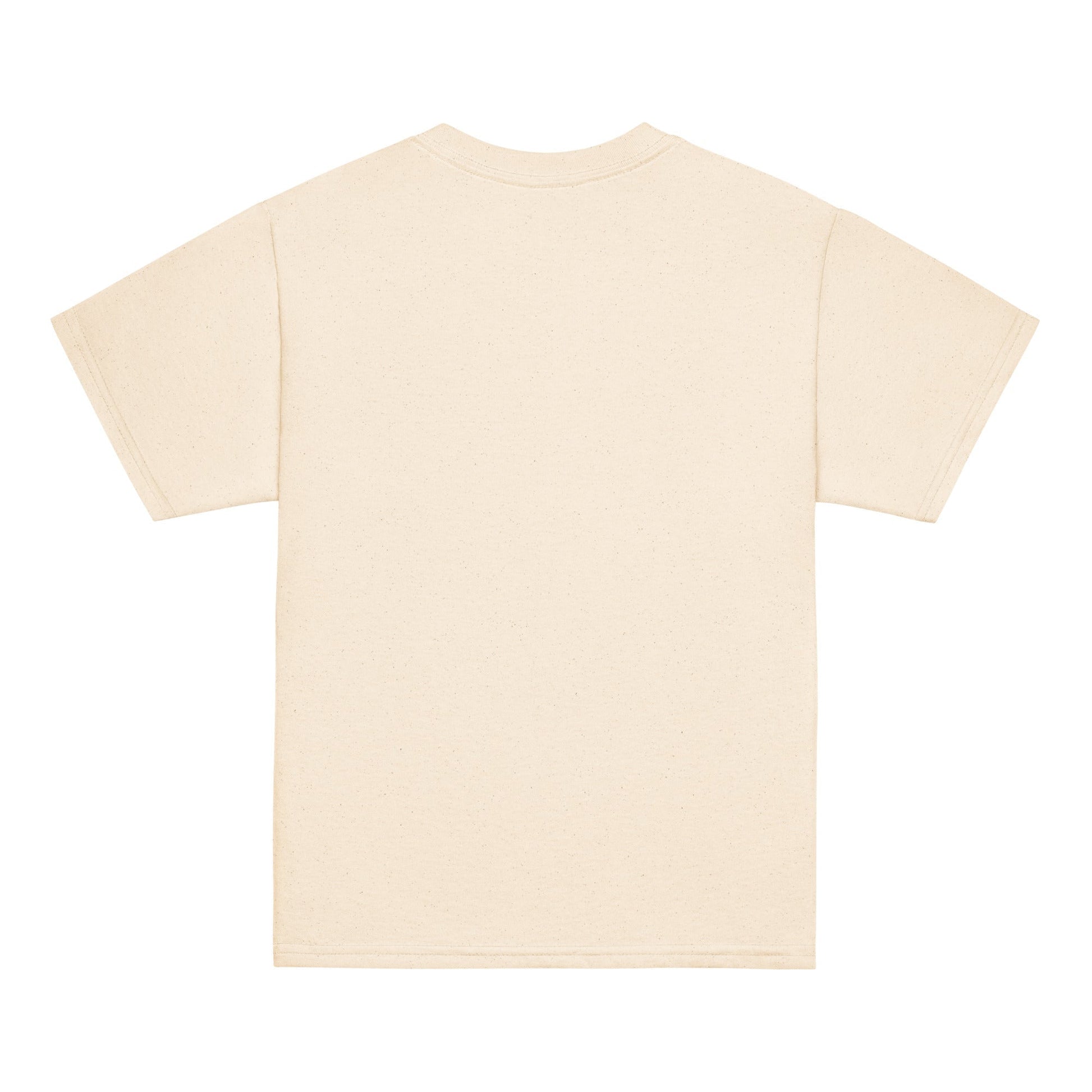 Youth classic tee in beige color, 100% cotton, classic fit with a plain design.